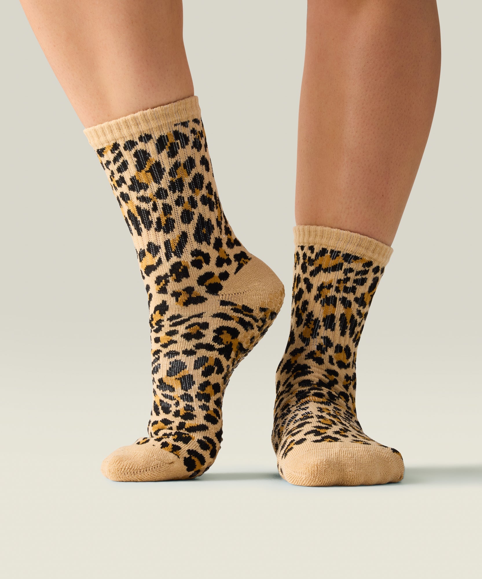 Crew Non Slip Grip Socks - Safari Spots