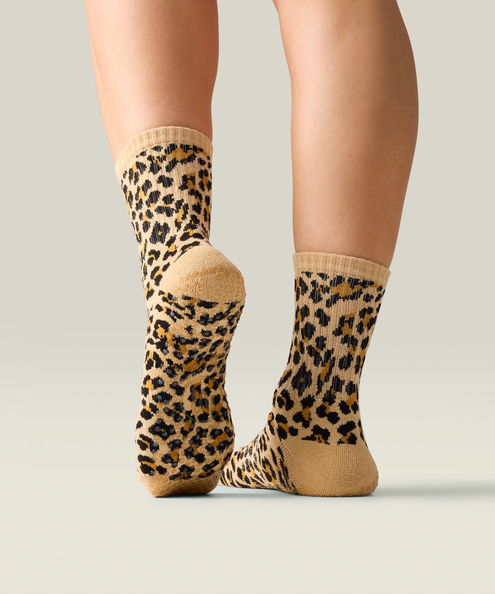 Crew Non Slip Grip Socks - Safari Spots