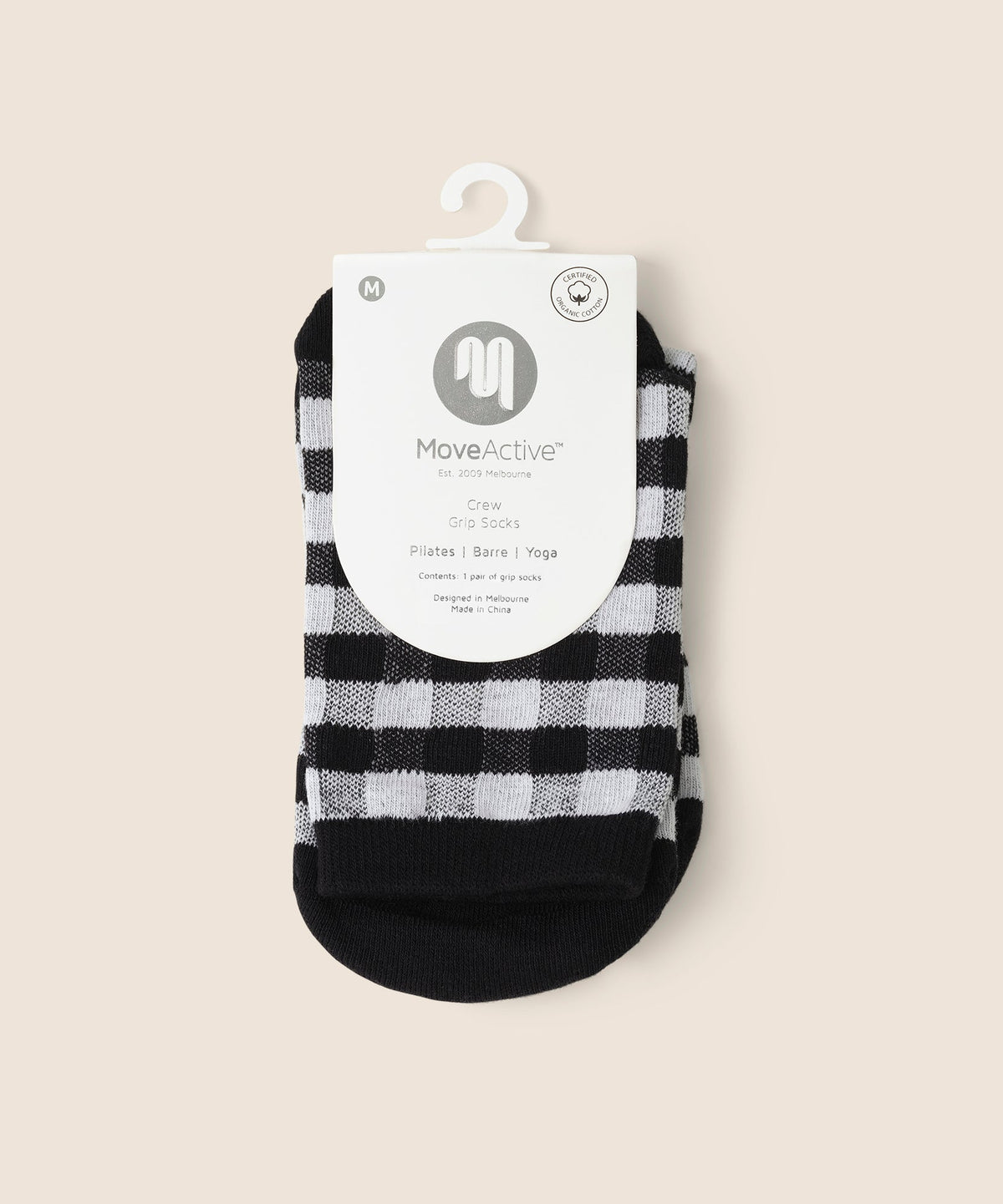 Crew Grip Socks - Monochrome Gingham