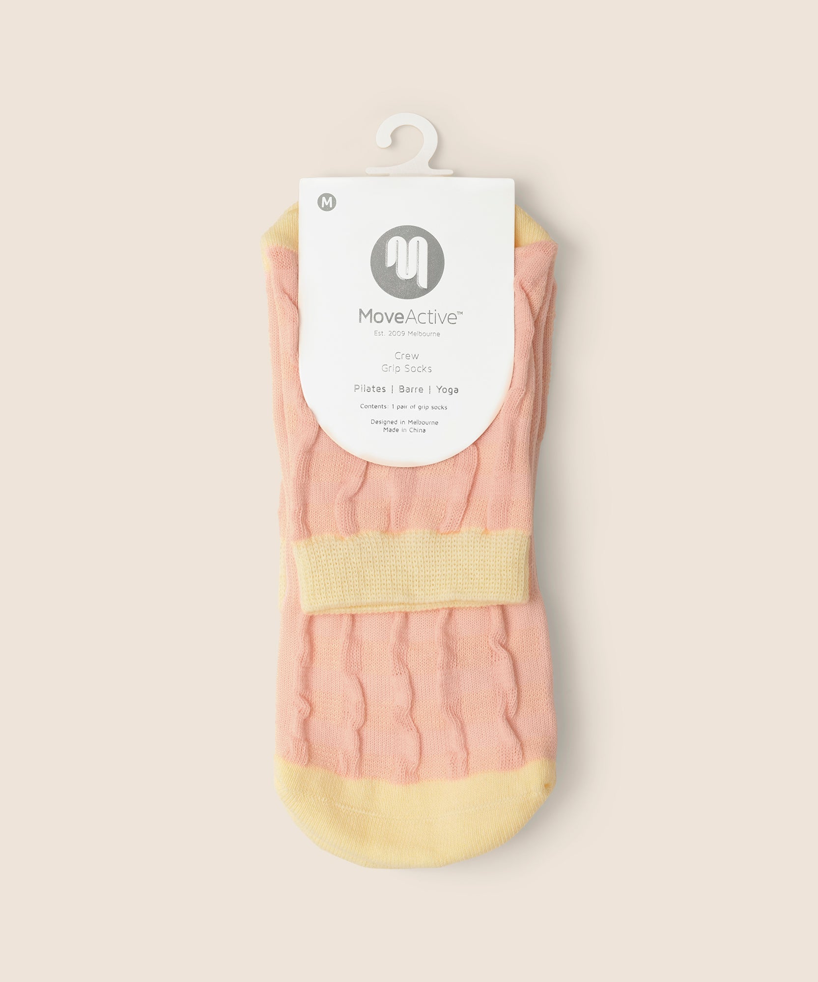 Crew Grip Socks - Sugar Pink Gingham