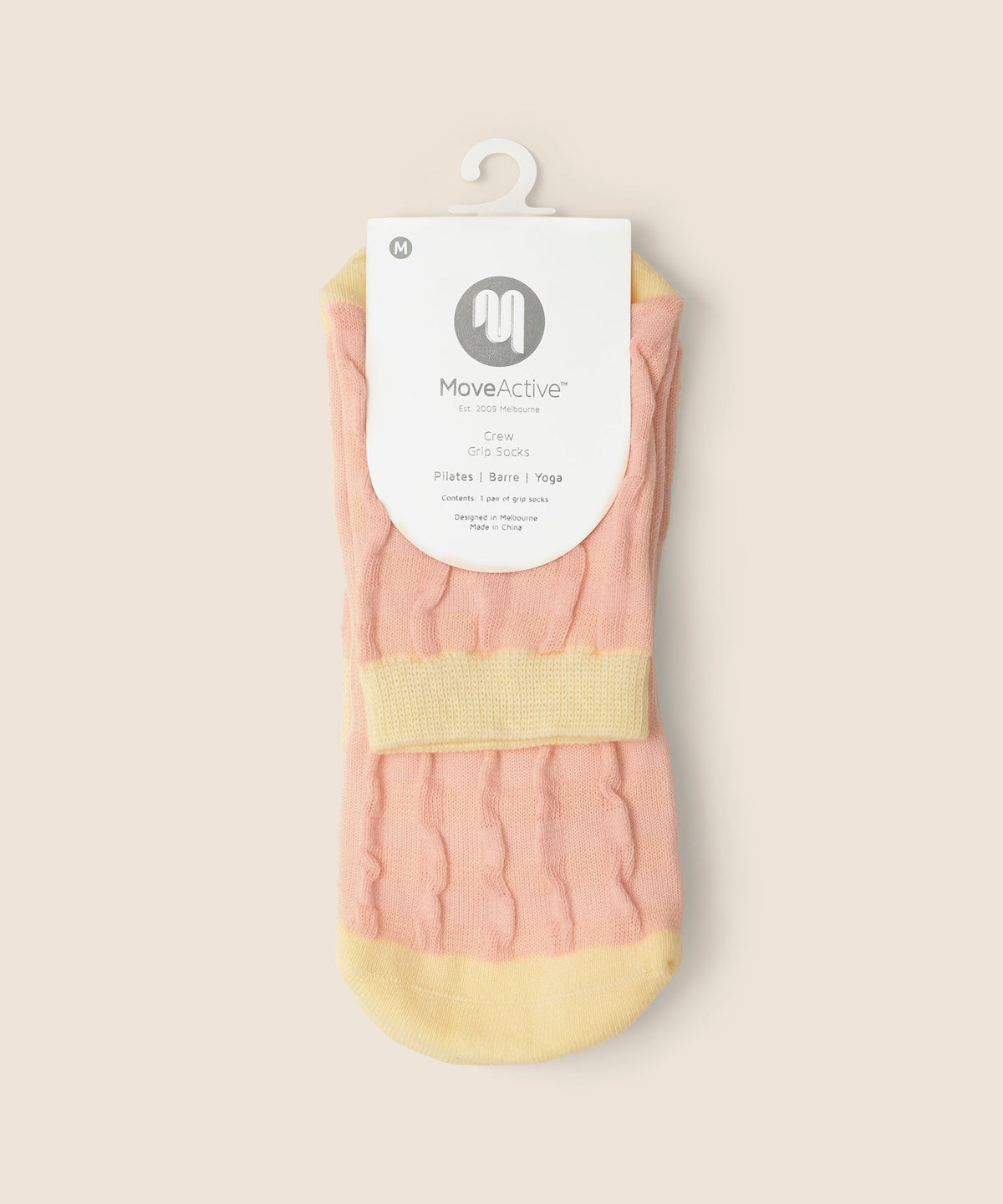 Crew Grip Socks - Sugar Pink Gingham