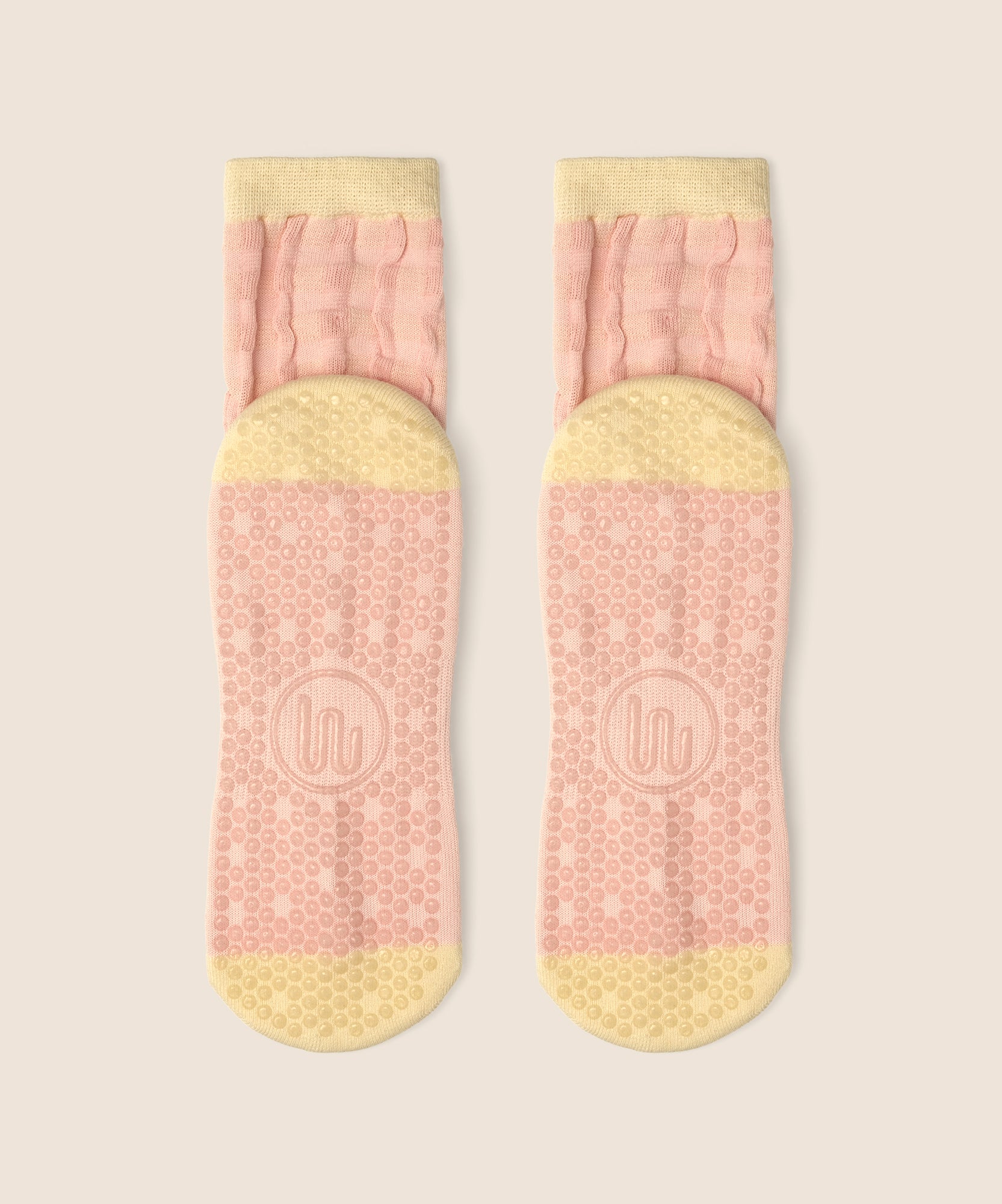 Crew Grip Socks - Sugar Pink Gingham