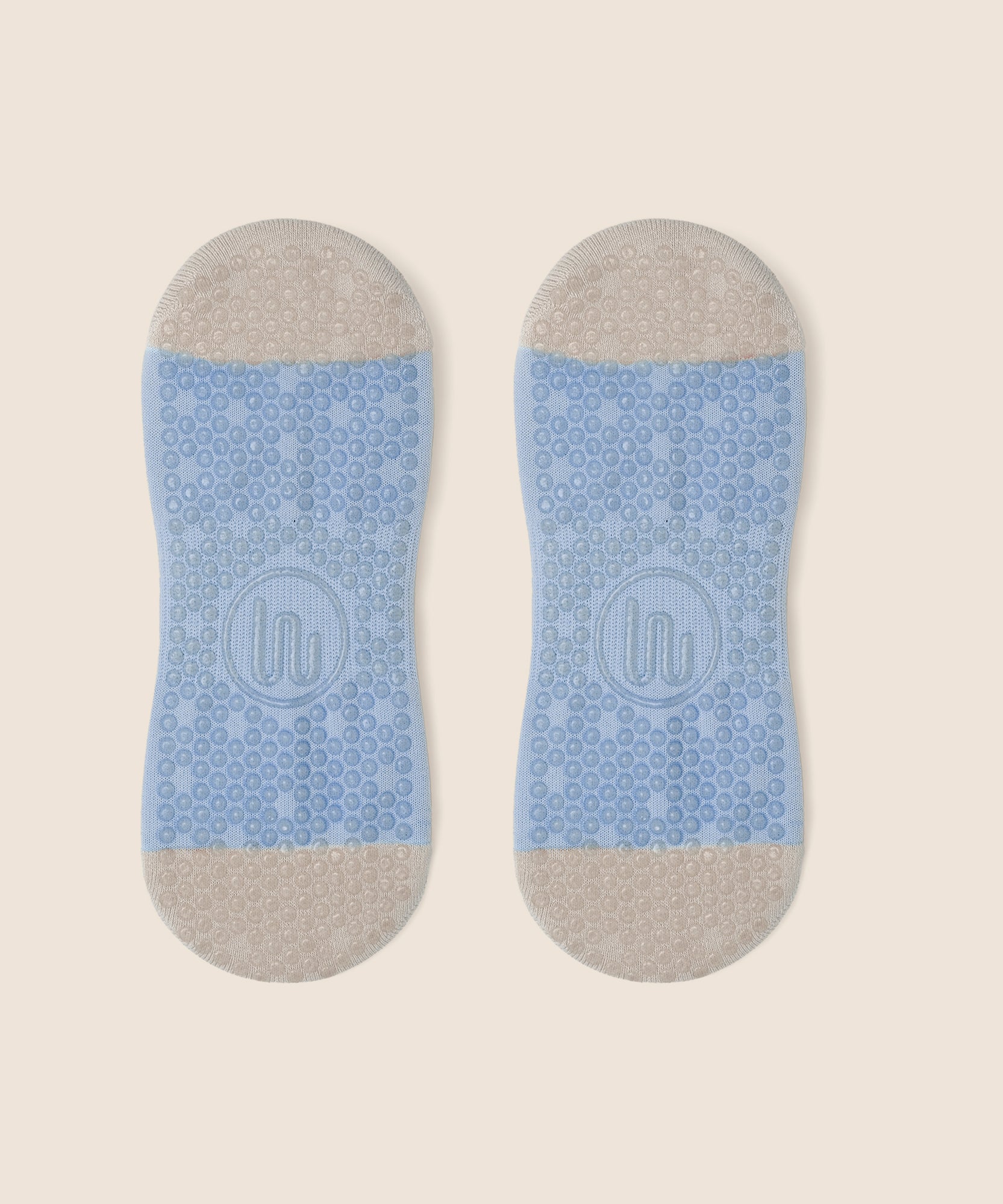 Classic Low Rise Grip Socks - Bluebelle Gingham