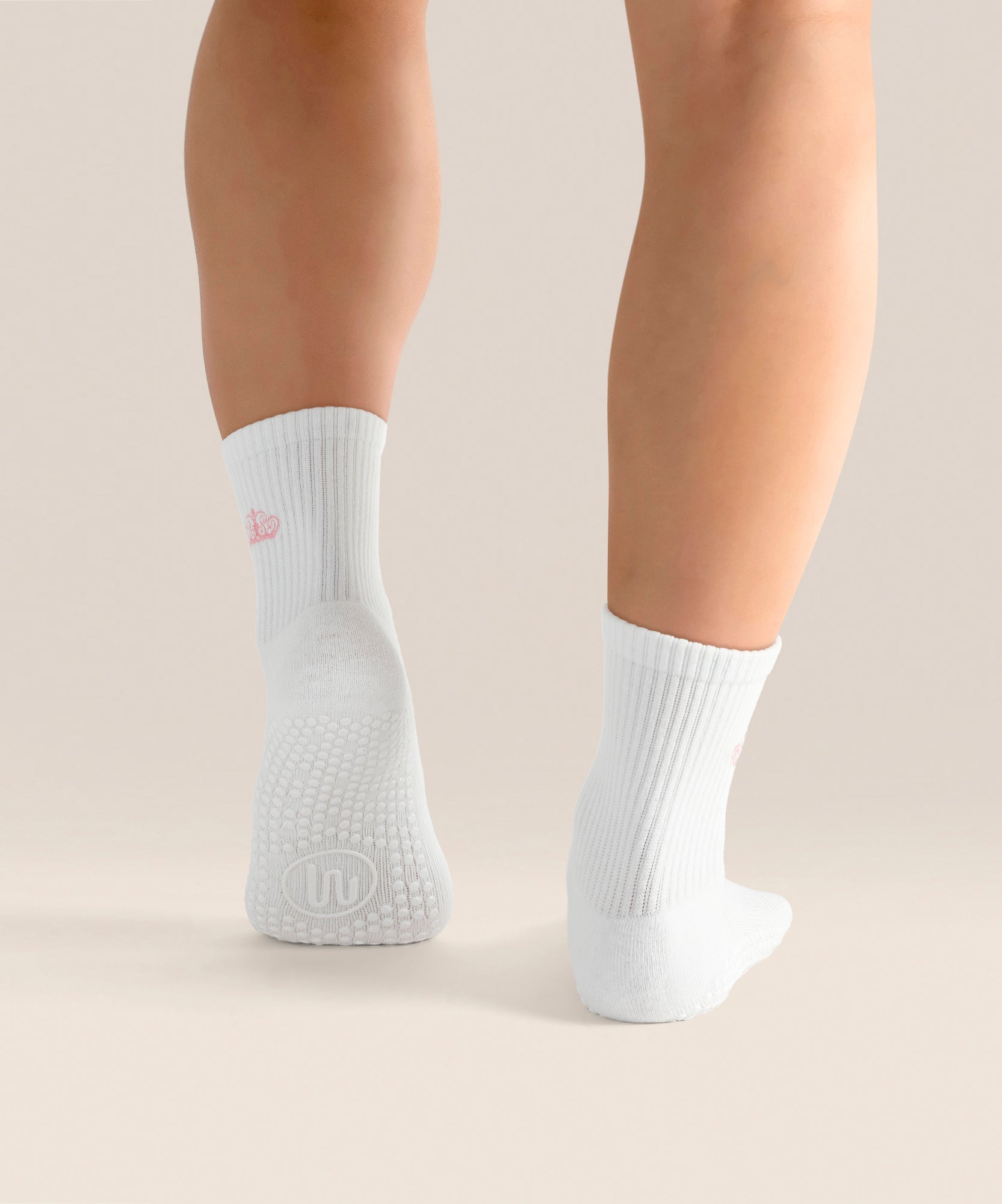Crew Grip Socks - Pink Crown