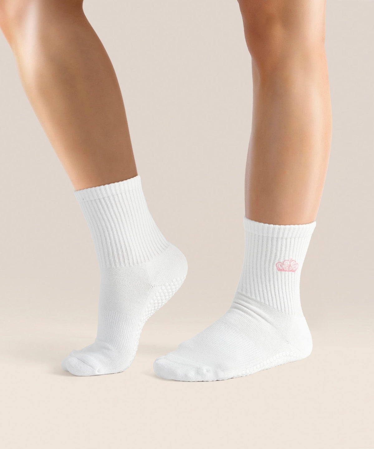 Crew Grip Socks - Pink Crown