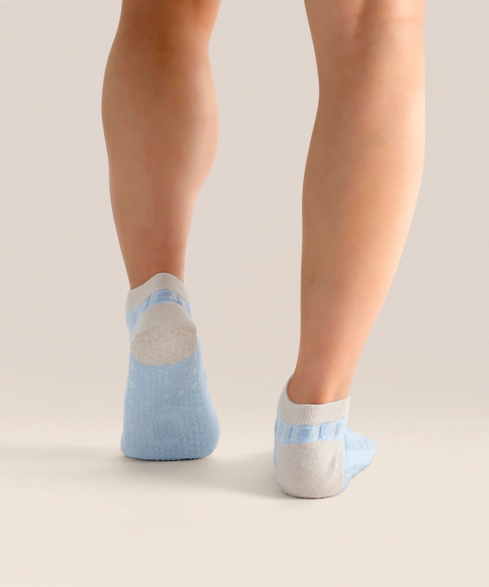 Low Rise Grip Socks - Bluebelle Gingham