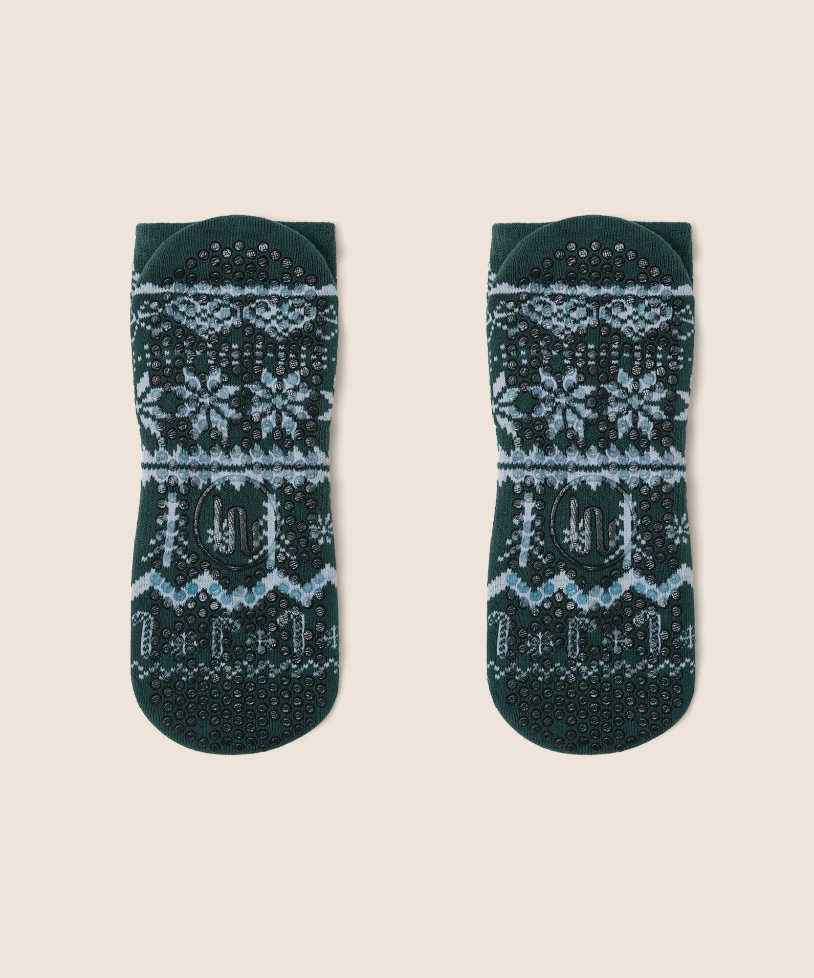 Low Rise Grip Socks - Snow Pine