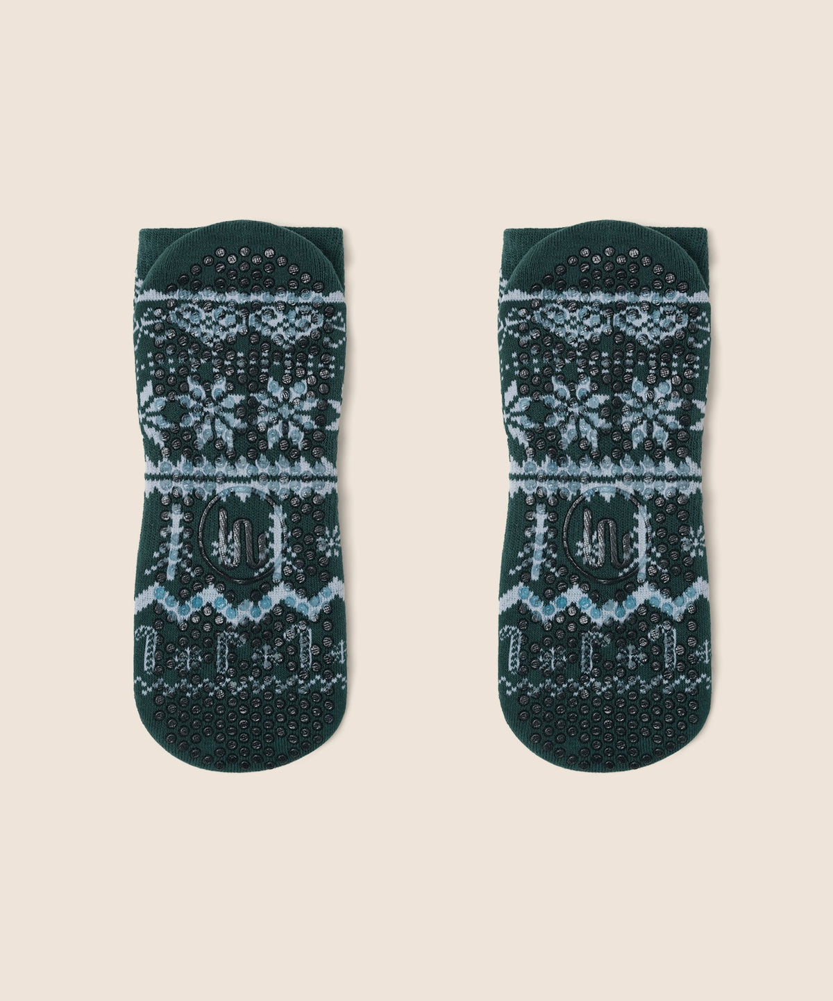 Low Rise Grip Socks - Snow Pine