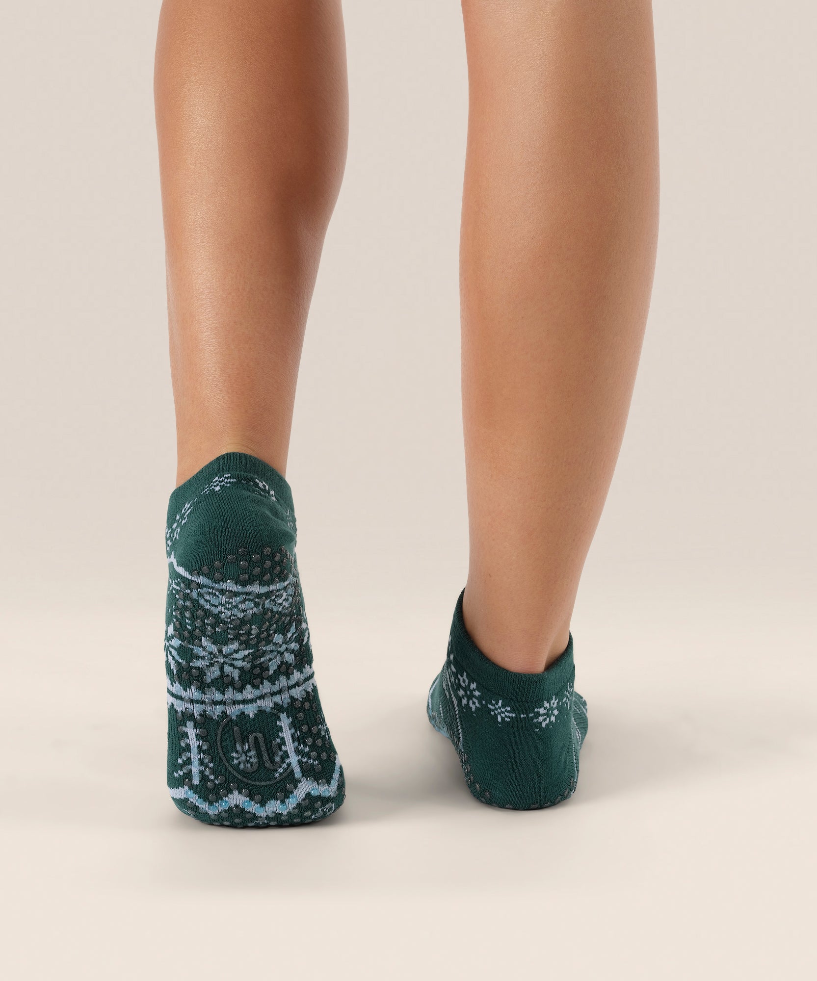 Low Rise Grip Socks - Snow Pine