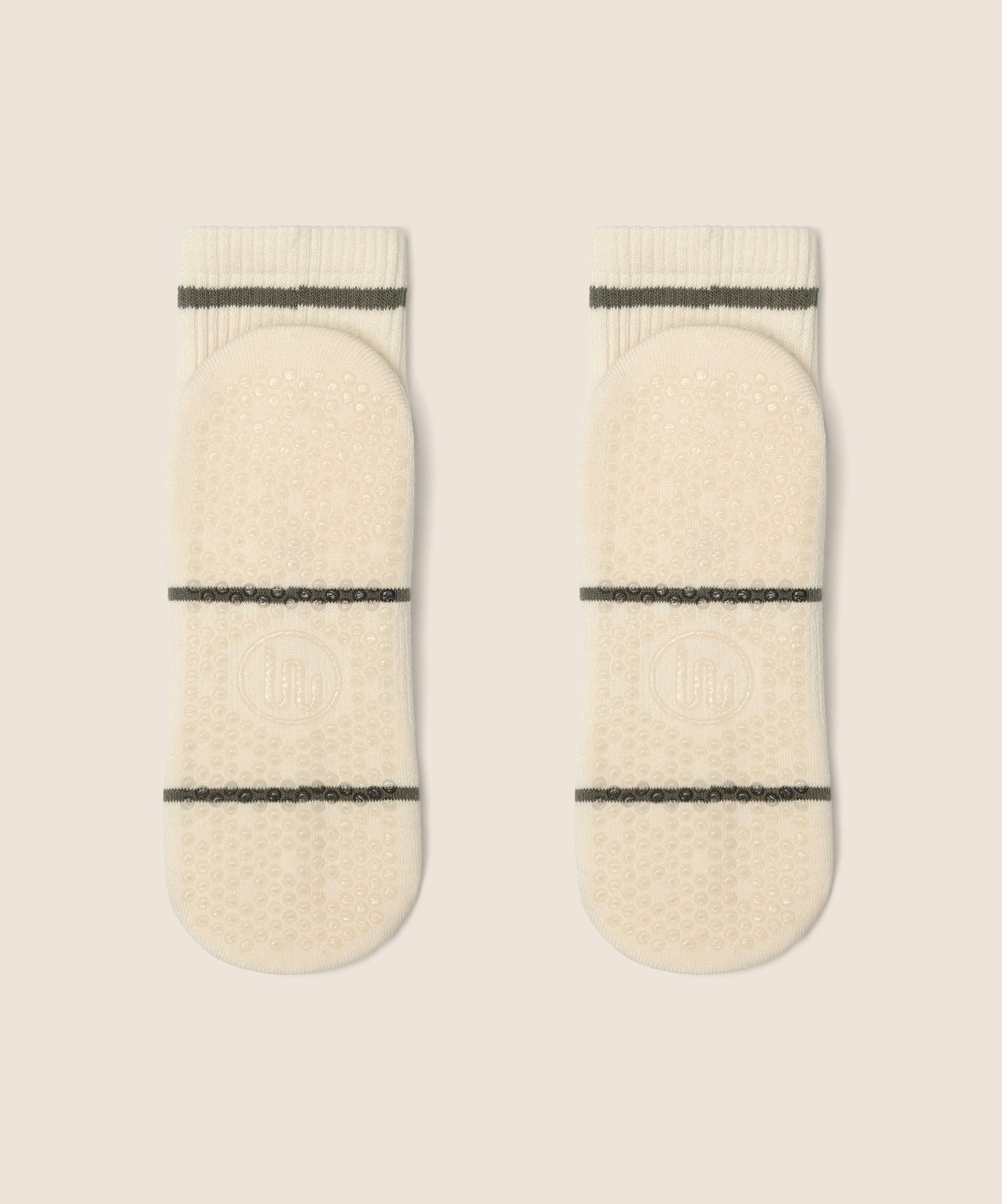 Quarter Crew Grip Socks - Baseline Oat