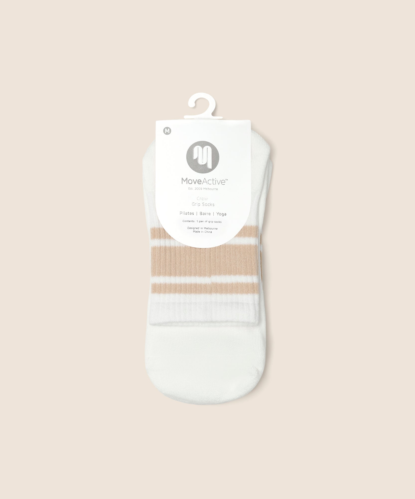 Crew Grip Socks - Almond Stripes