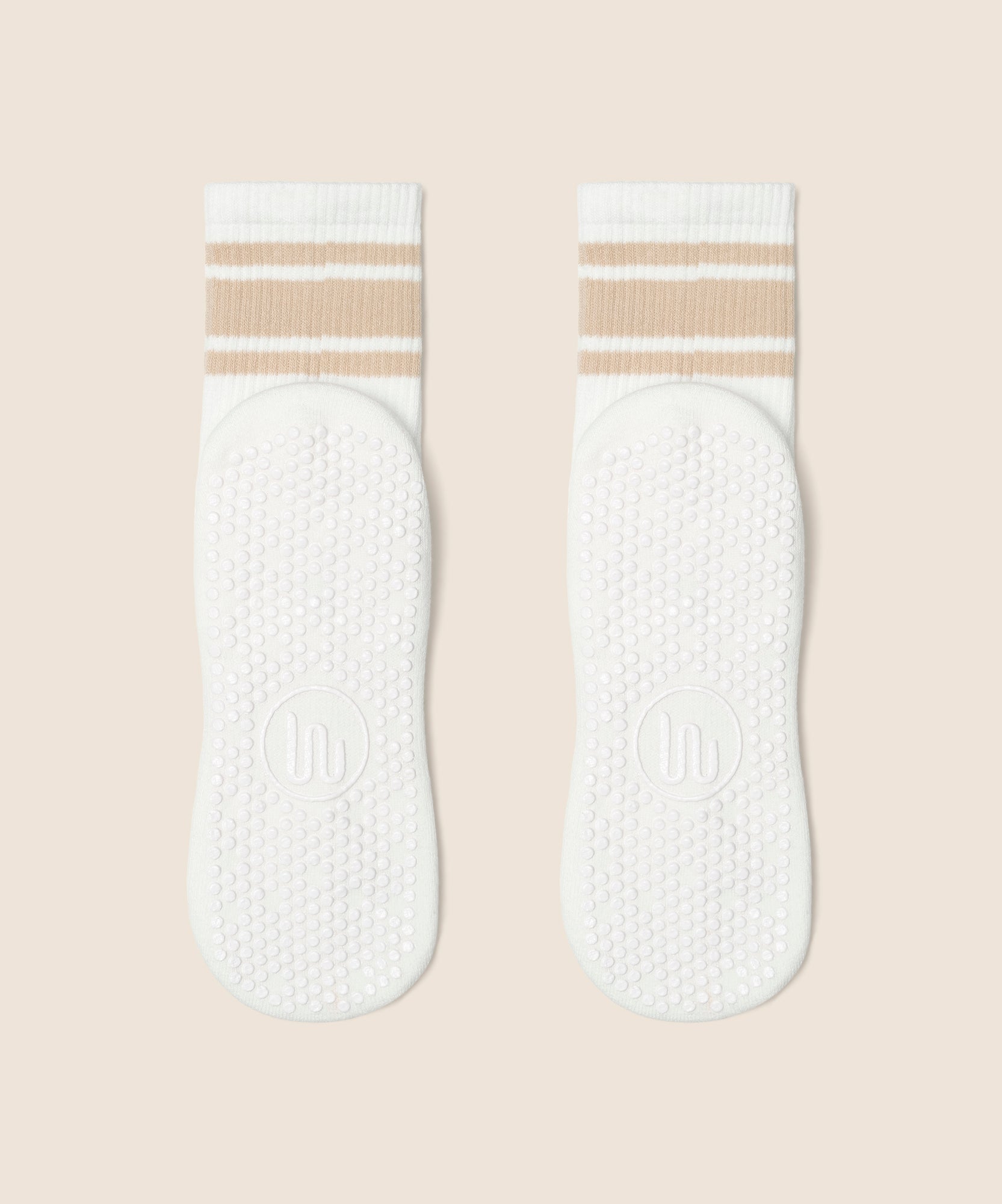 Crew Grip Socks - Almond Stripes