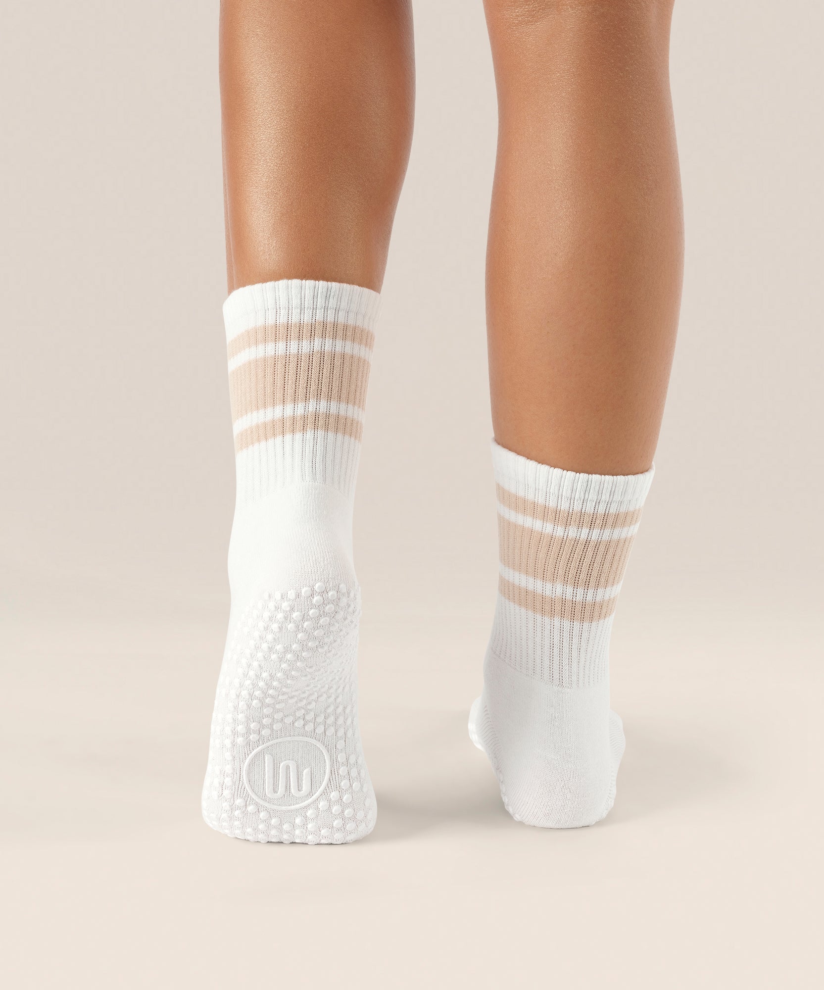 Crew Grip Socks - Almond Stripes