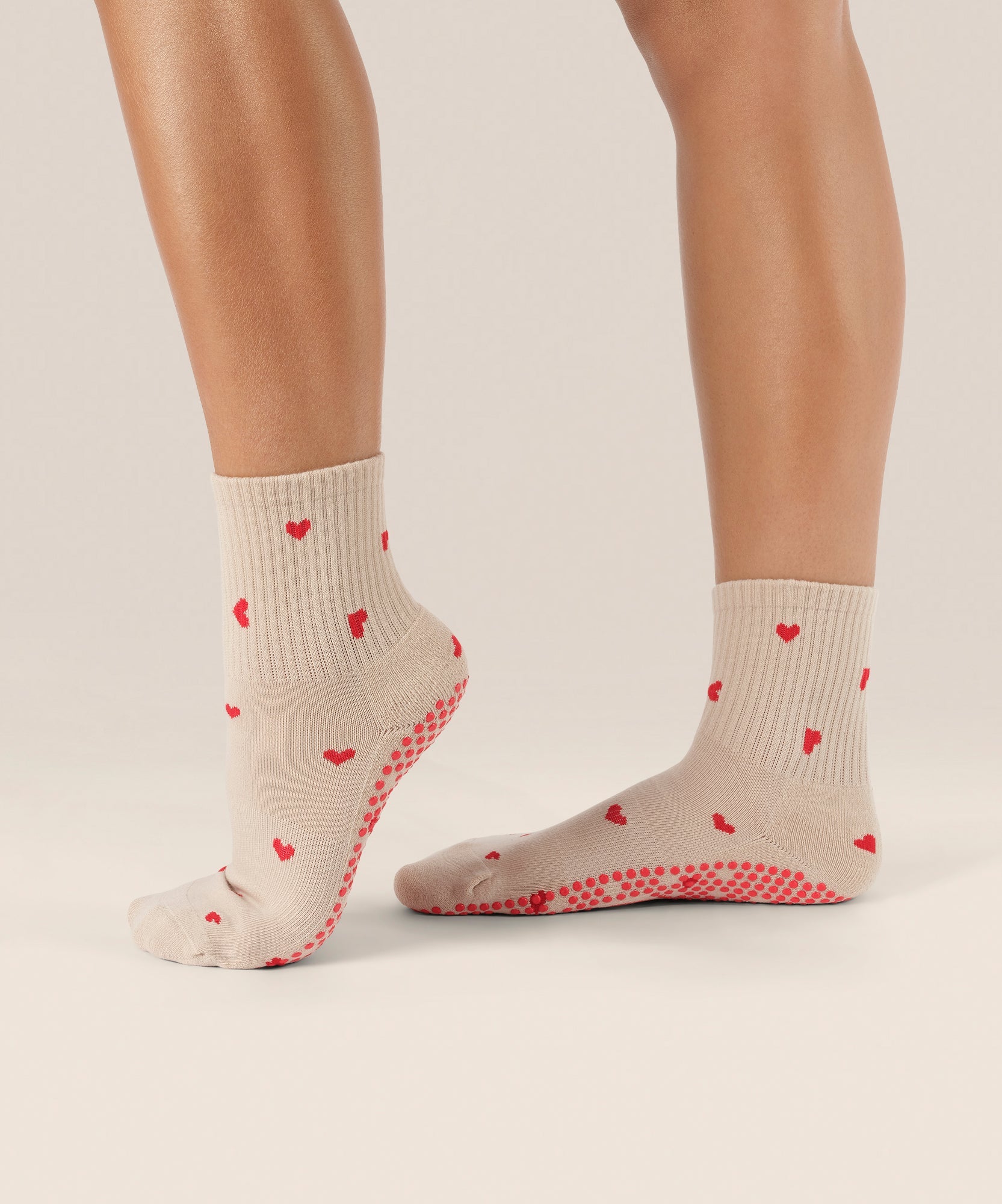 Crew Non Slip Grip Socks - Love Me