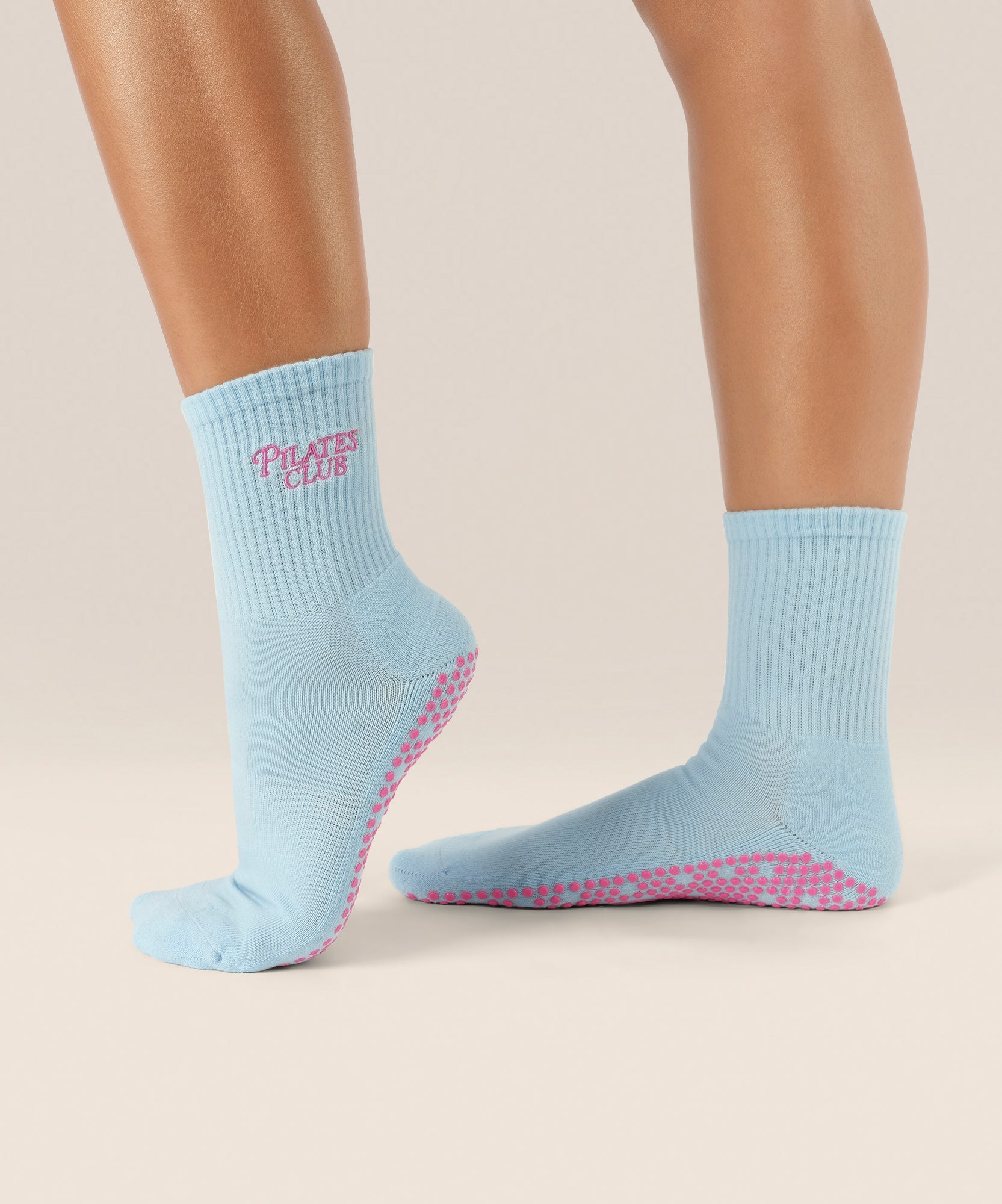 Crew Grip Socks - Pilates Club Blue