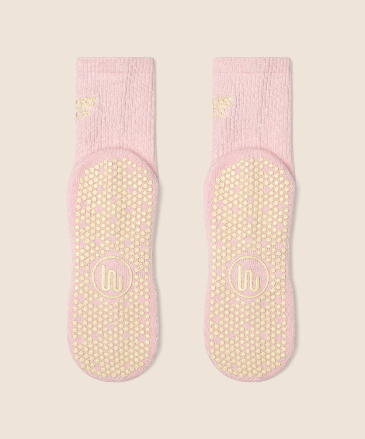 Crew Grip Socks - Pilates Club Pink