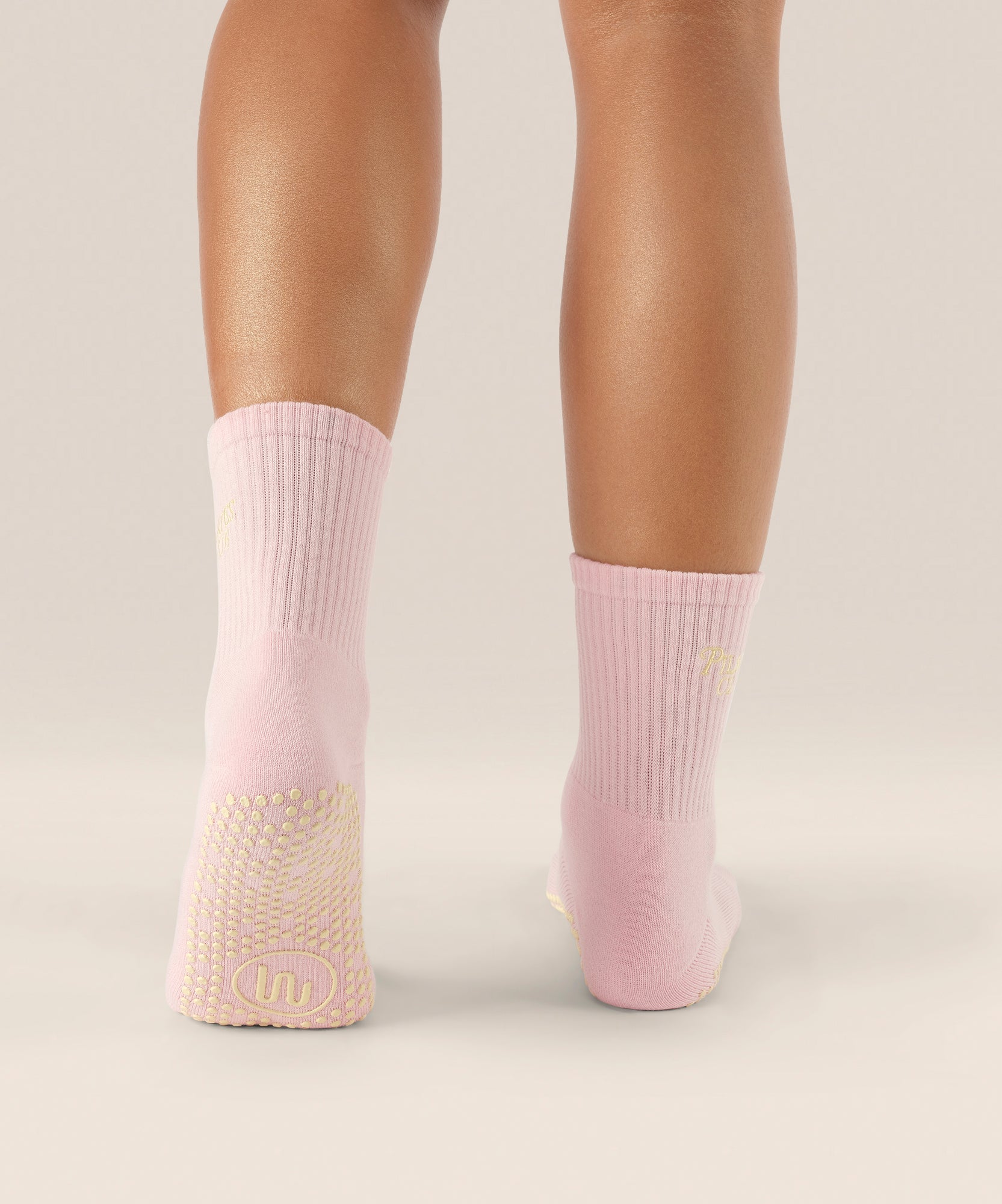 Crew Grip Socks - Pilates Club Pink