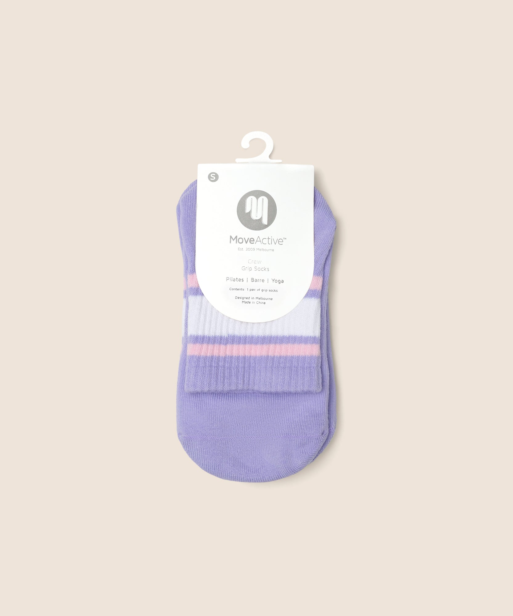 Crew Grip Socks - Purple Rain Stripe