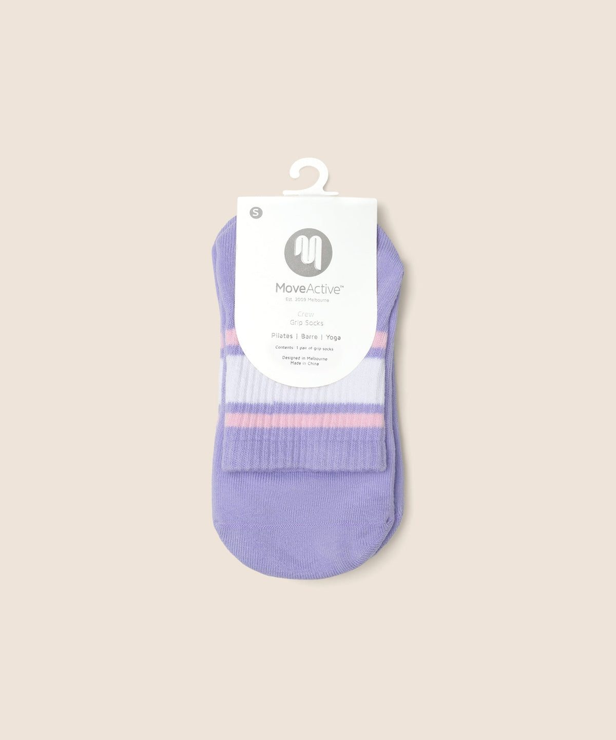 Crew Grip Socks - Purple Rain Stripe