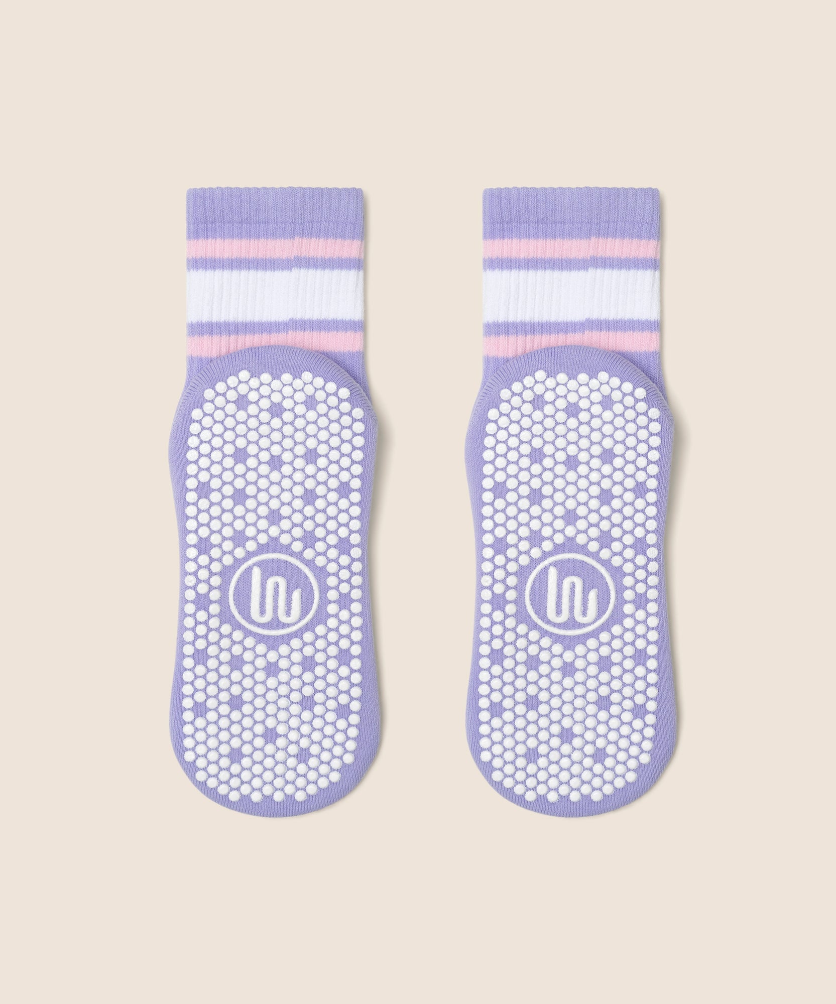 Crew Grip Socks - Purple Rain Stripe