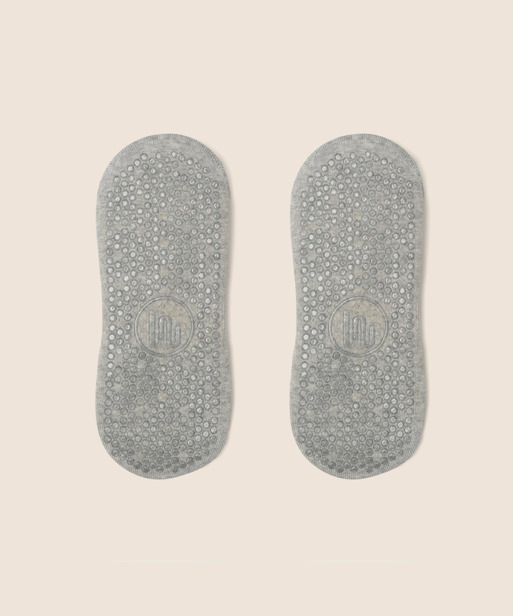 Low Rise Grip Socks - Marle Grey