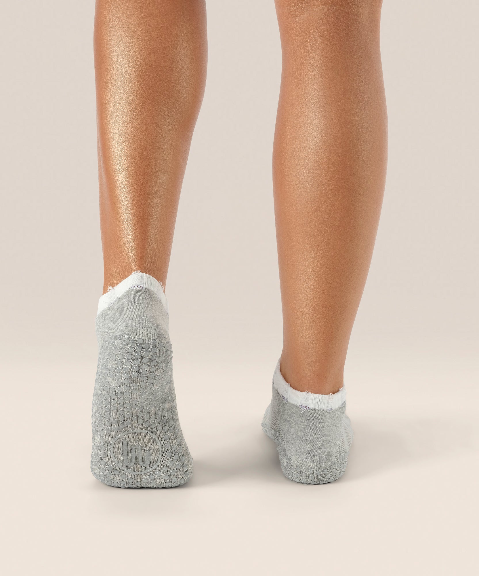 Low Rise Grip Socks - Marle Grey