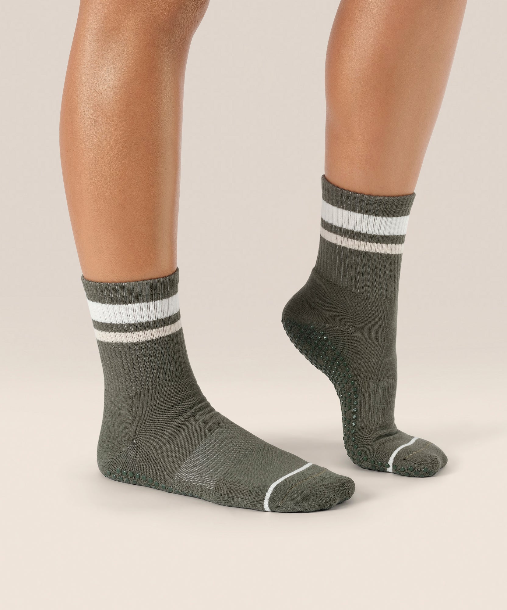 Crew Grip Socks - Varsity Stripe Khaki