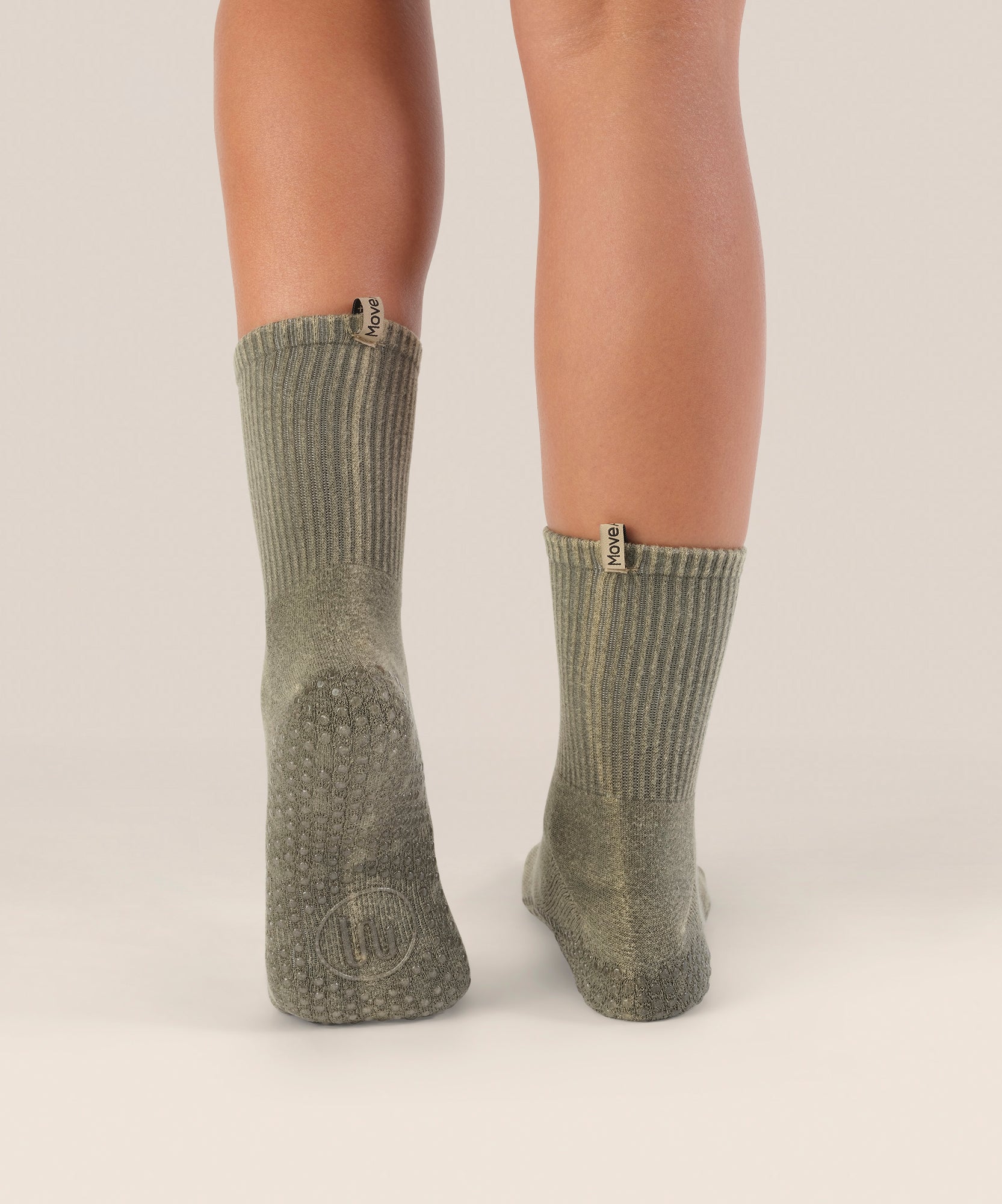 Crew Grip Socks - Vintage Rib Khaki
