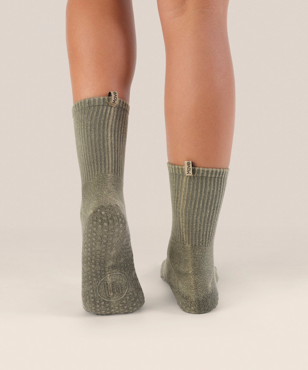 Crew Grip Socks - Vintage Rib Khaki
