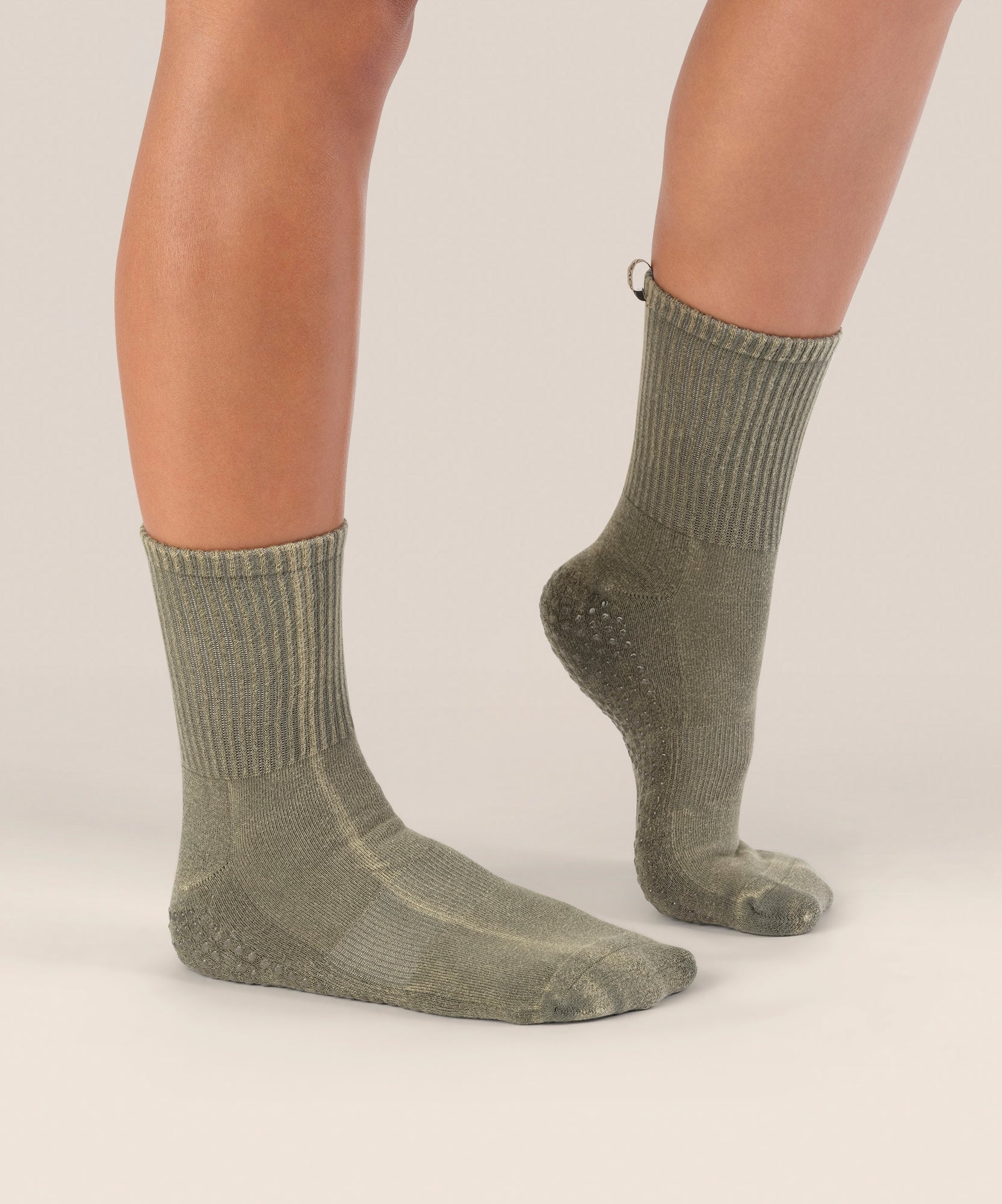 Crew Grip Socks - Vintage Rib Khaki