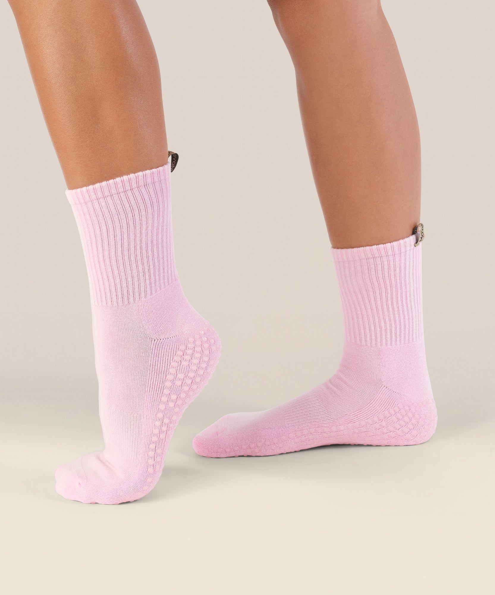 Crew Grip Socks - Vintage Rib Cool Pink