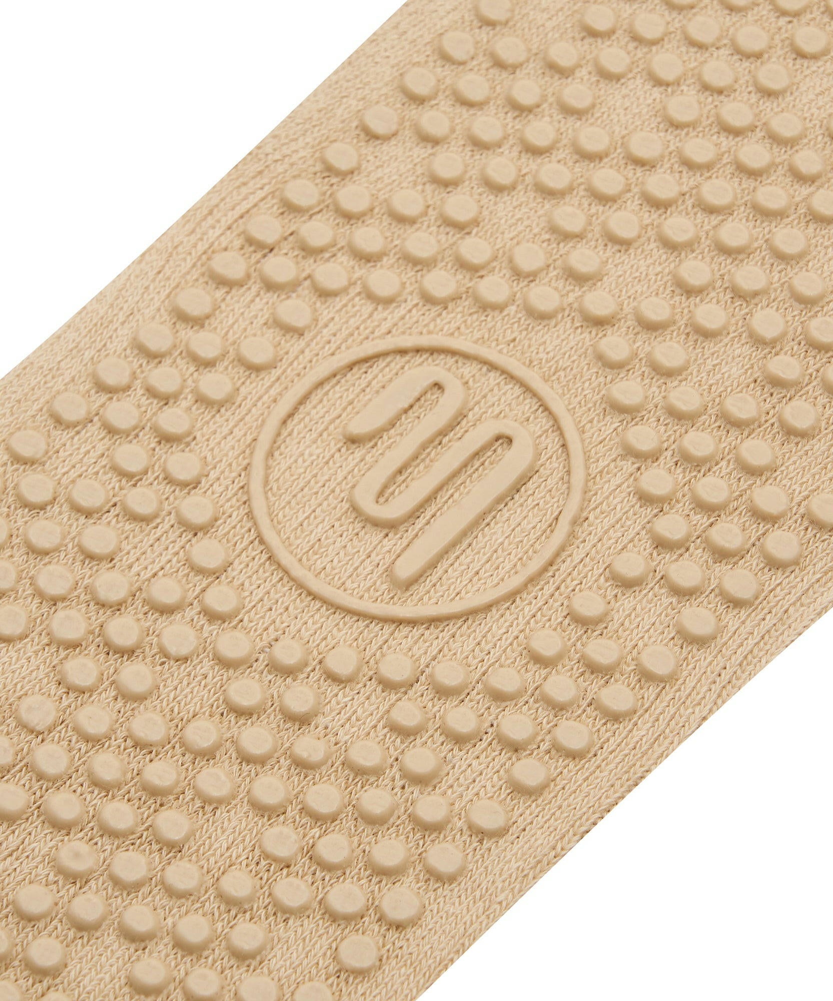 Crew Non Slip Grip Socks - Almond.