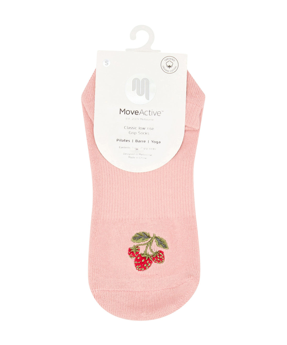 Low Rise Grip Socks - Strawberry Patch