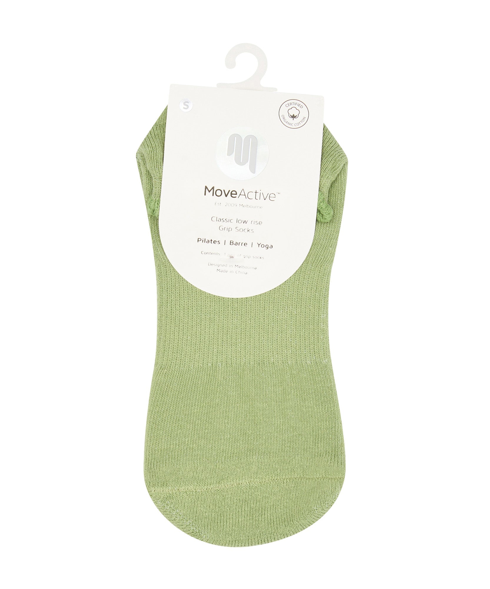 Low Rise Grip Socks - Sage Frill