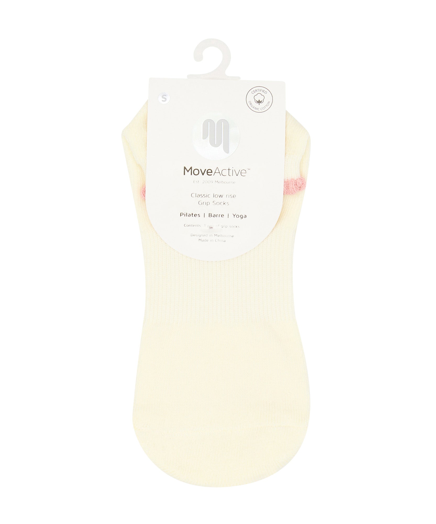 Low Rise Grip Socks - Buttercream Frill