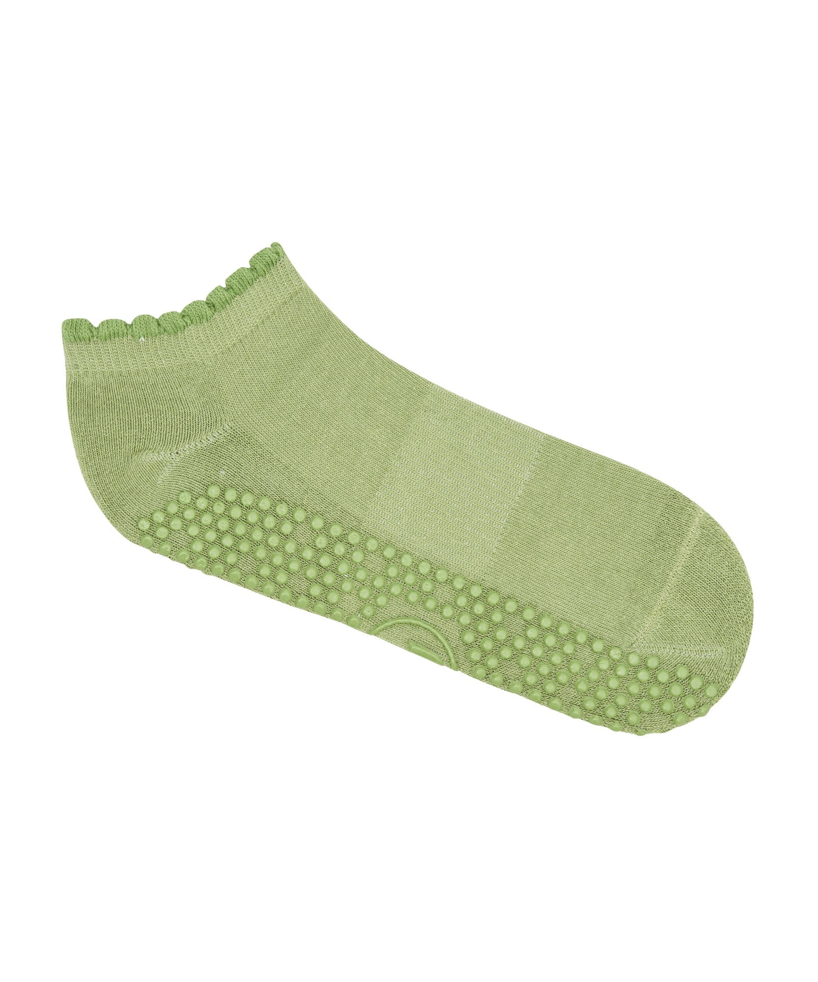 Low Rise Grip Socks - Sage Frill