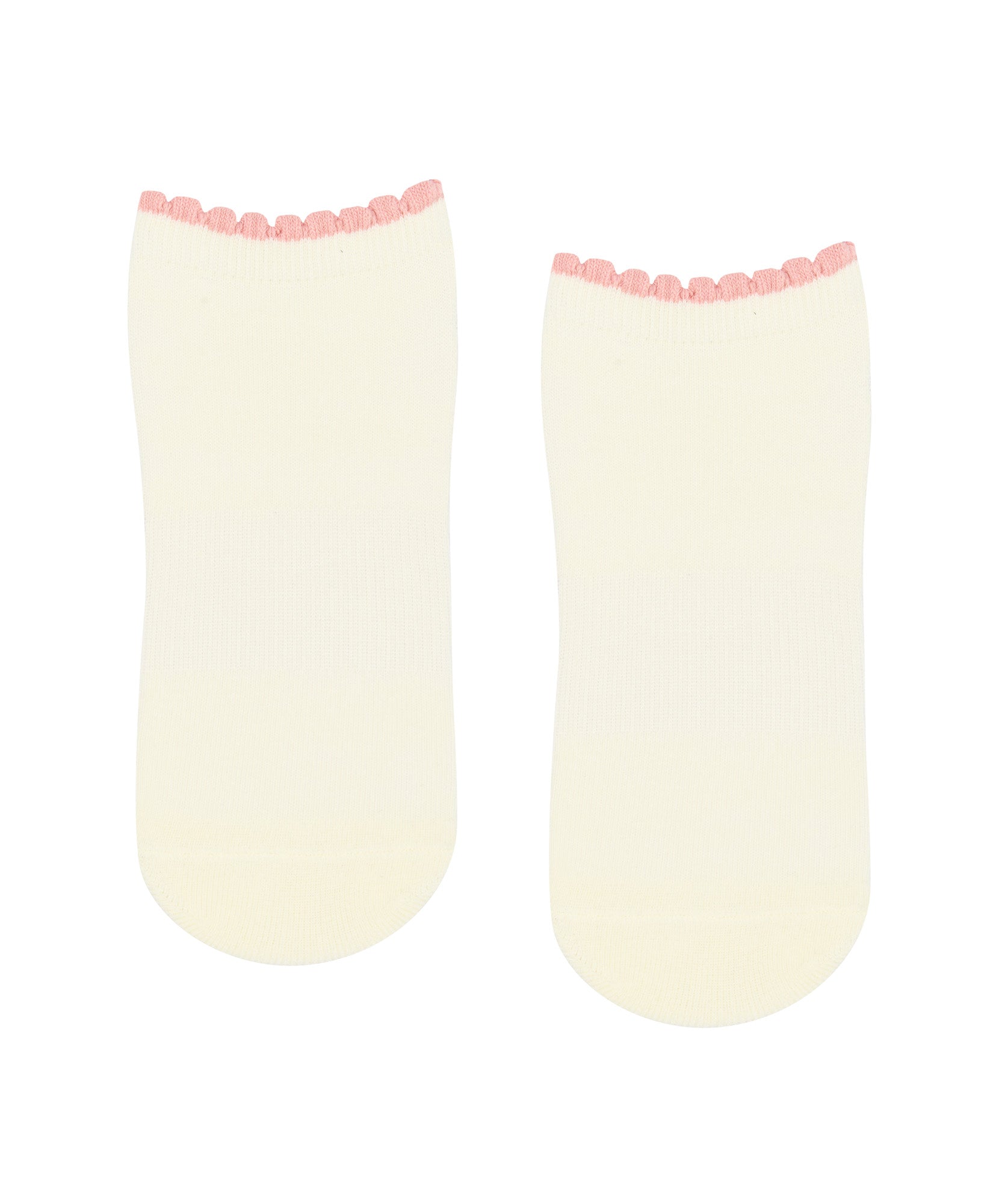 Low Rise Grip Socks - Buttercream Frill