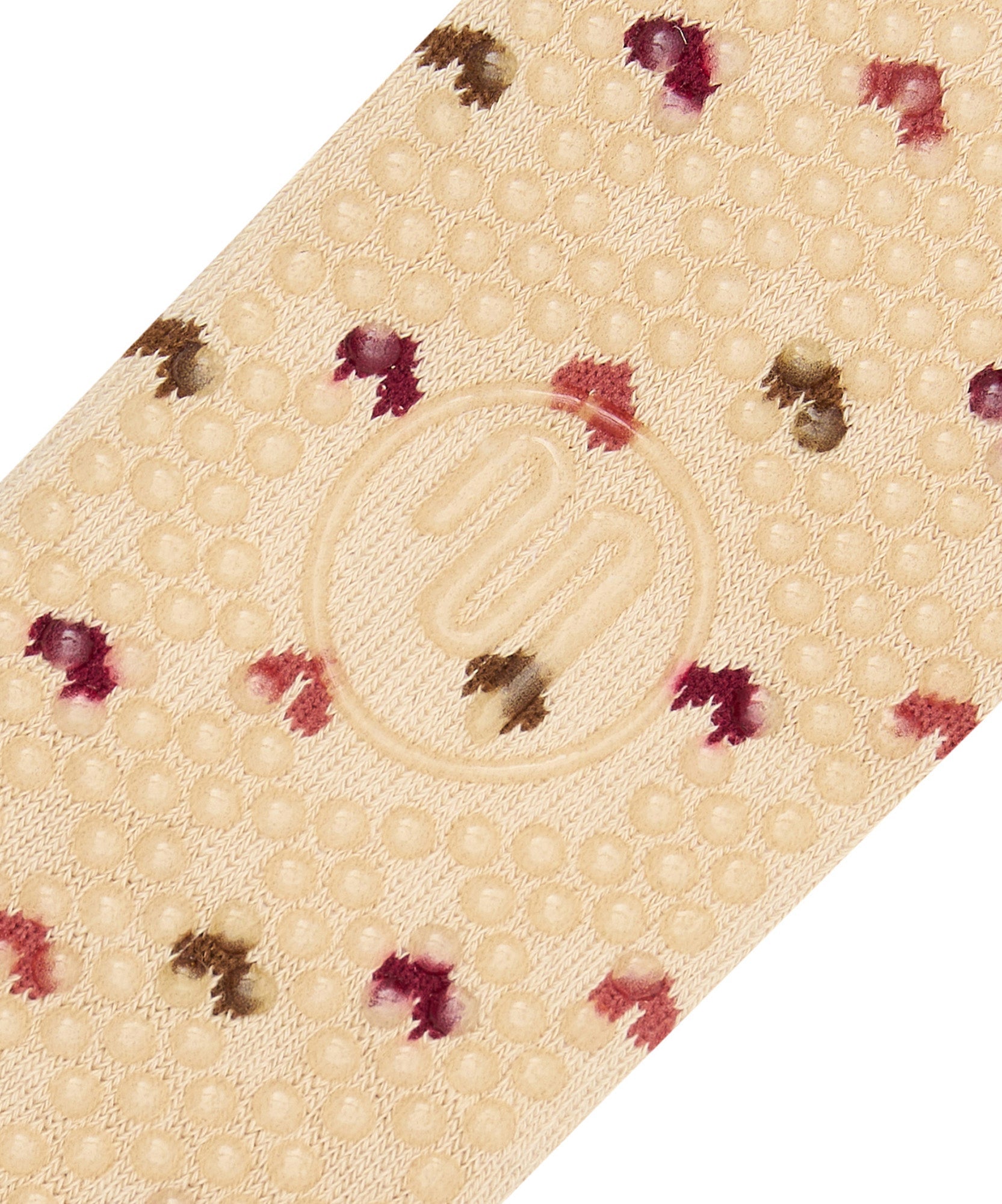 Low Rise Grip Socks - Hearts Aflutter Beige