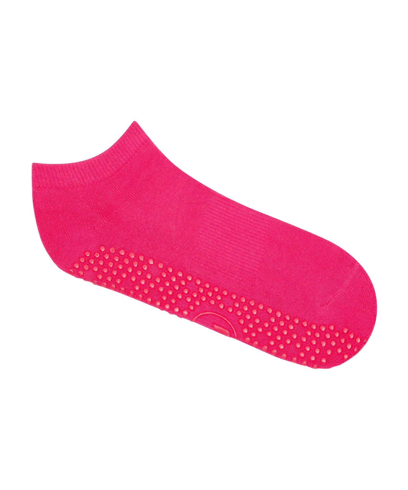 Low Rise Grip Socks - Neon Pink