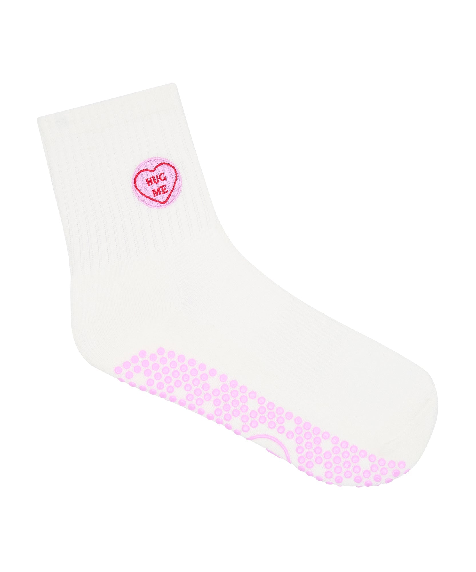 Crew Non Slip Grip Socks - Hug Me