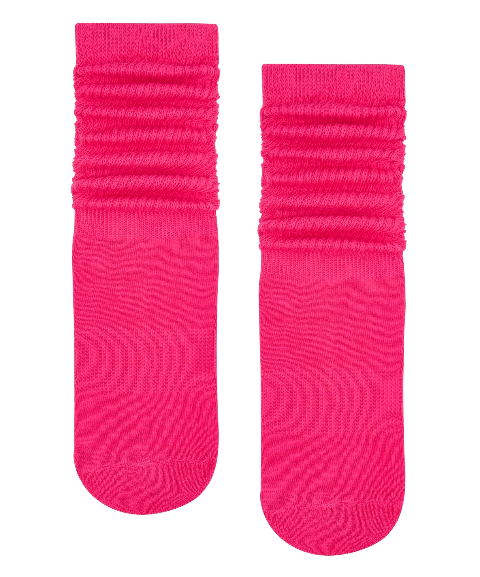 Scrunch Grip Socks - Neon Pink High