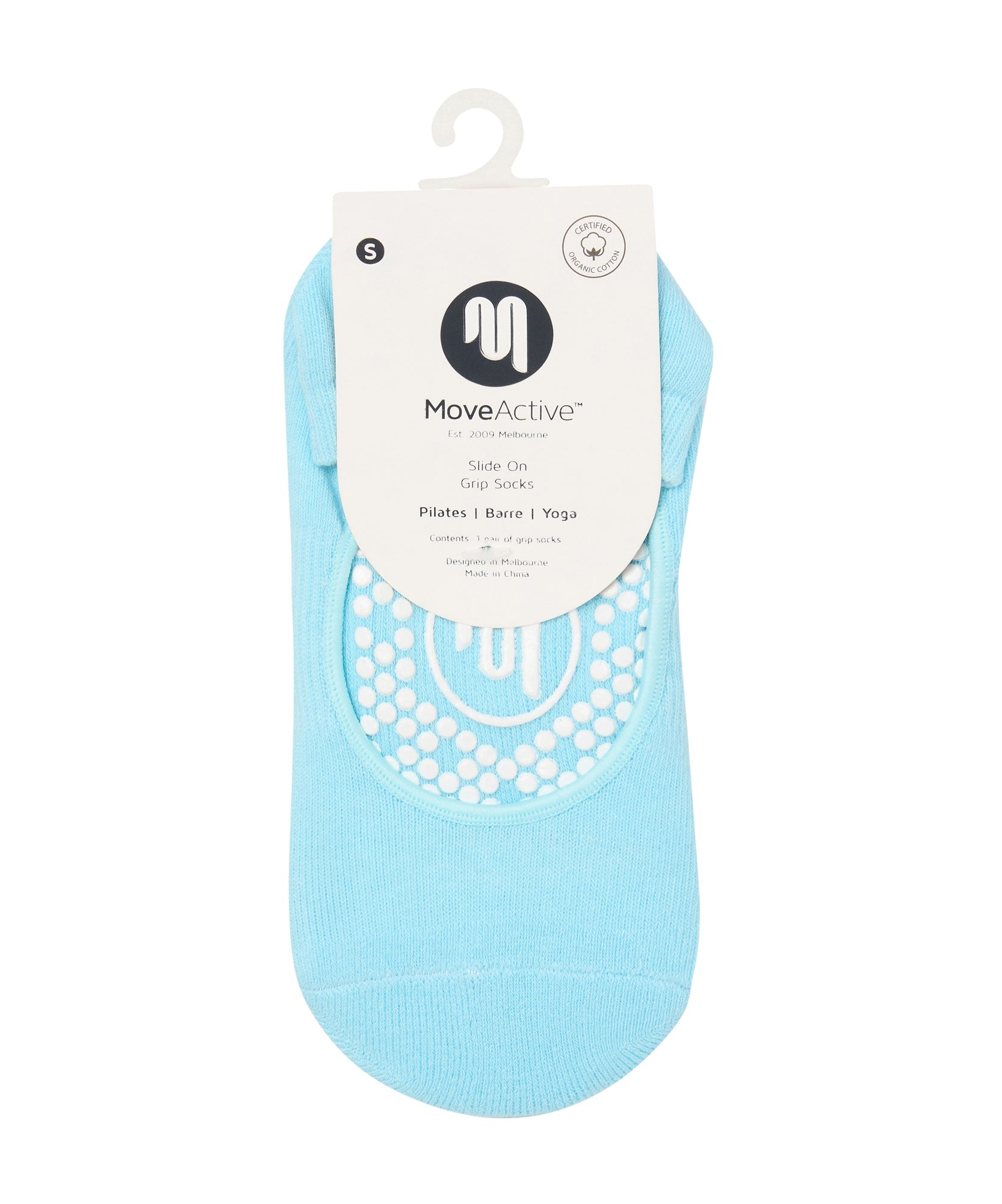 Slide On Grip Socks - Ice Blue