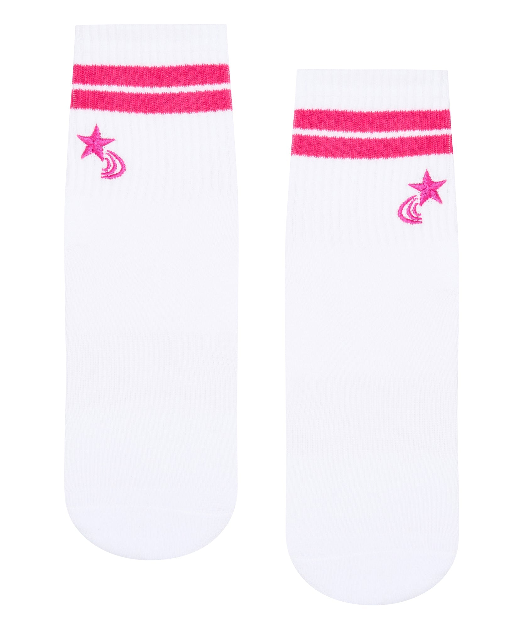 Crew Grip Socks - Neon Pink Stripe