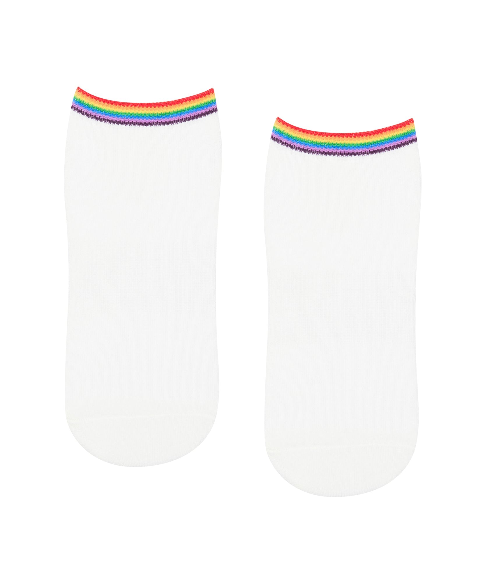 Low Rise Grip Socks - Rainbow Ivory