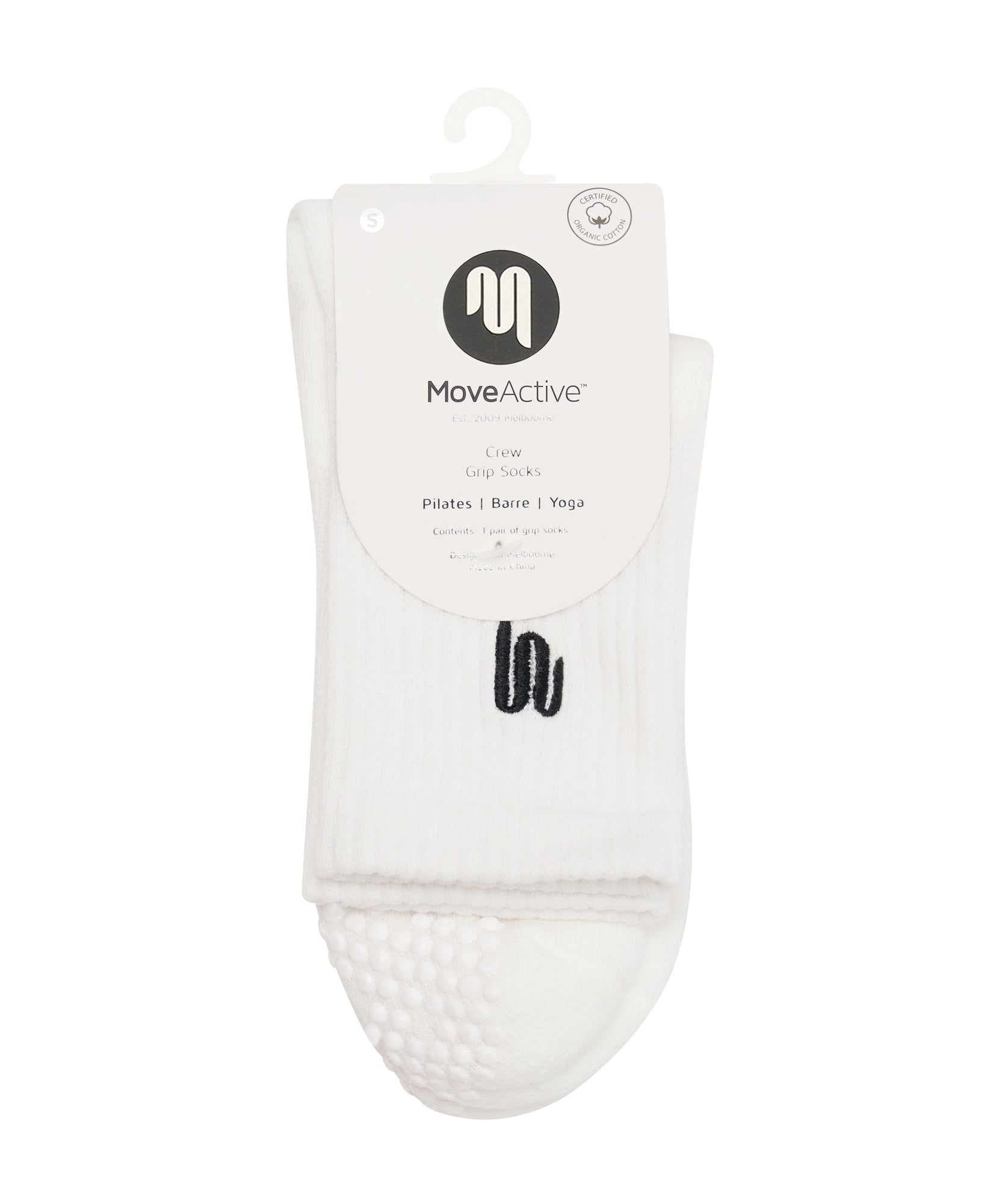 Crew Grip Socks - MoveActive Ivory