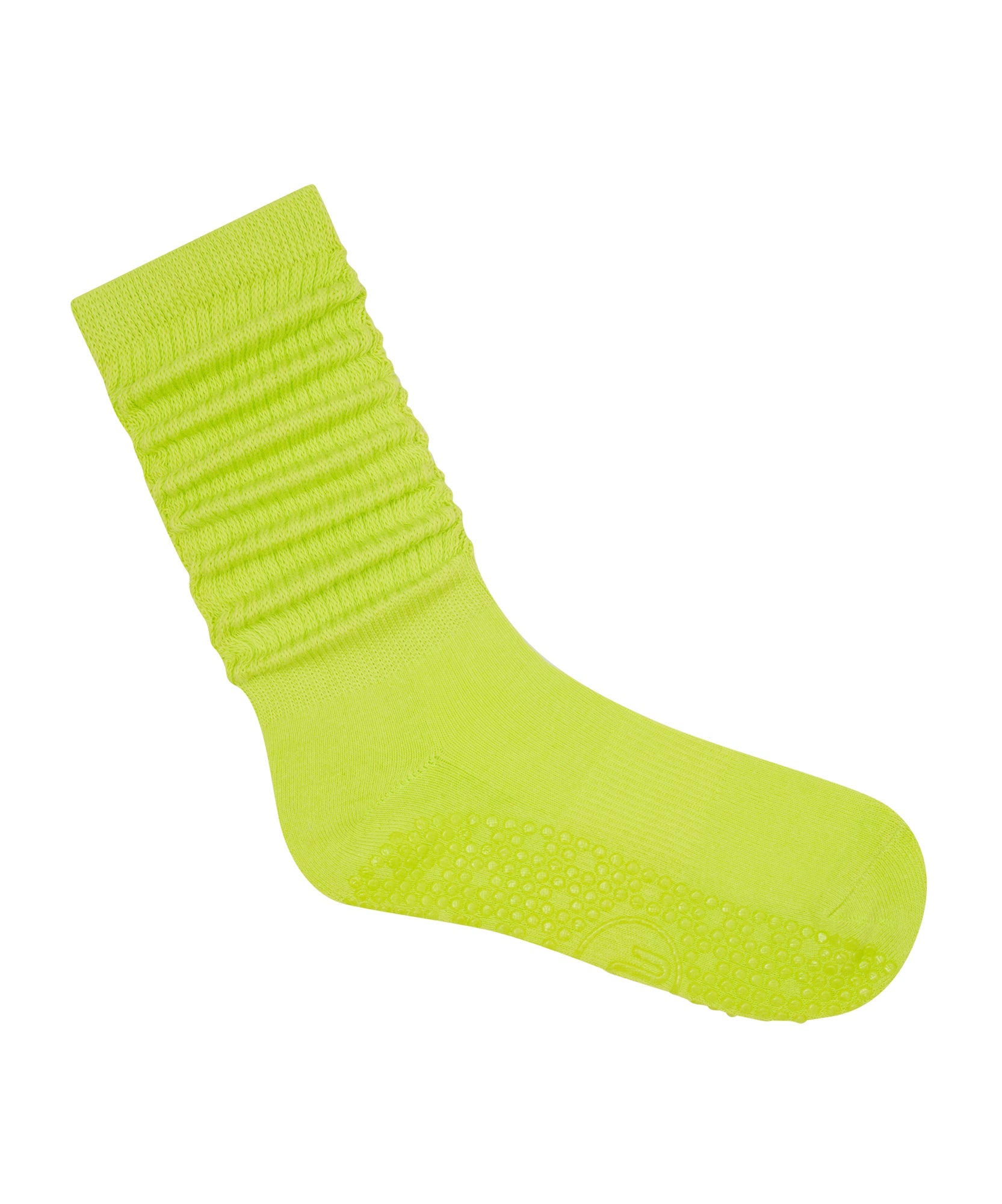 Scrunch Grip Socks - Lime High