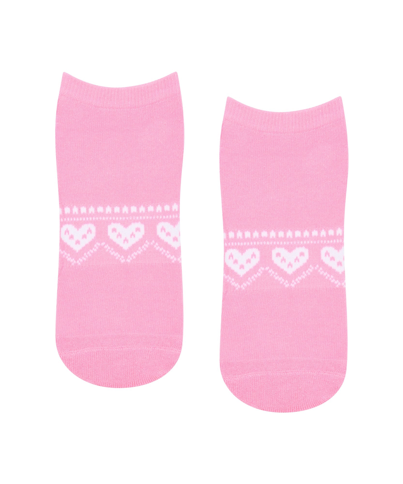 Low Rise Grip Socks - Alpine Heart Rose