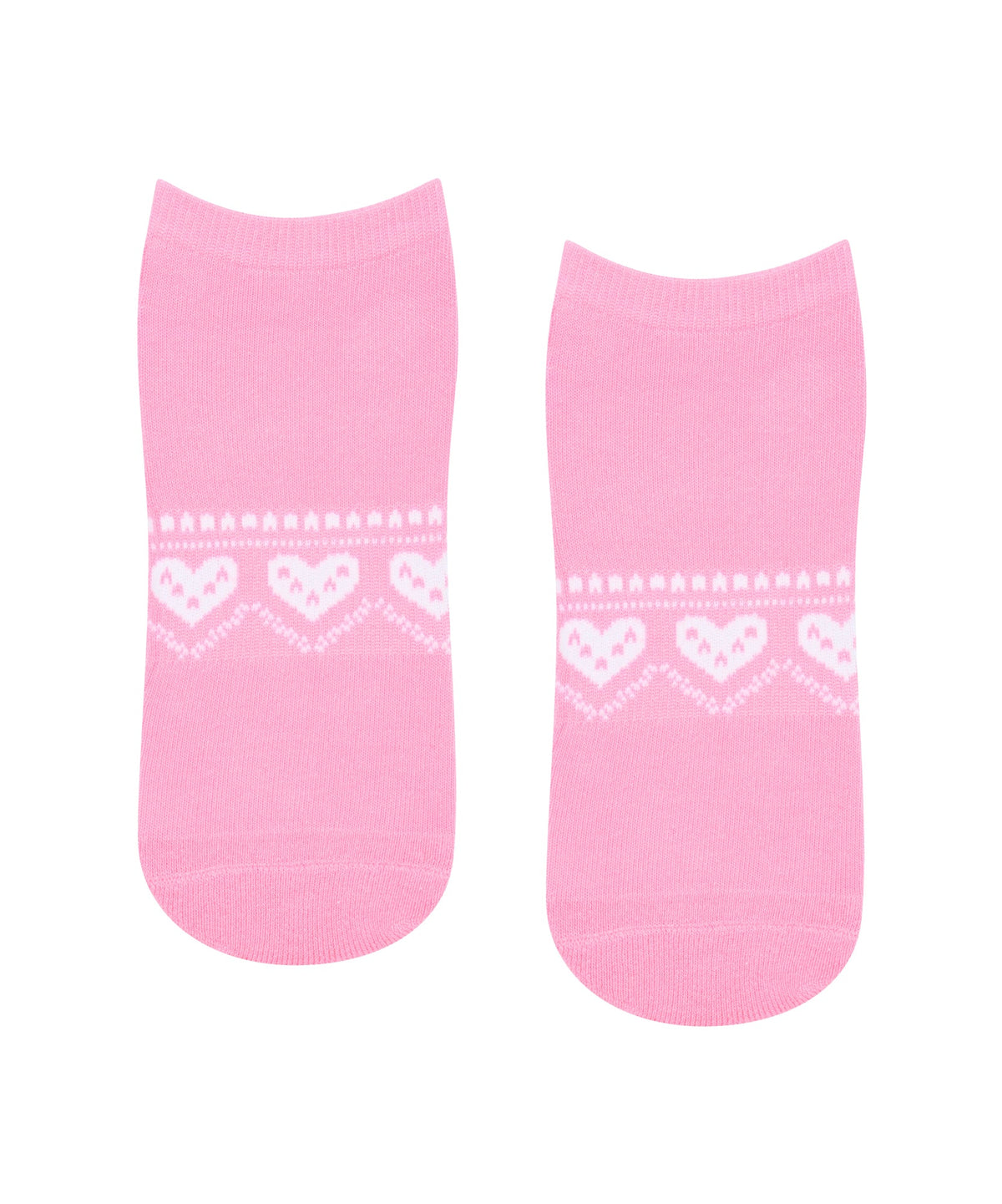 Low Rise Grip Socks - Alpine Heart Rose