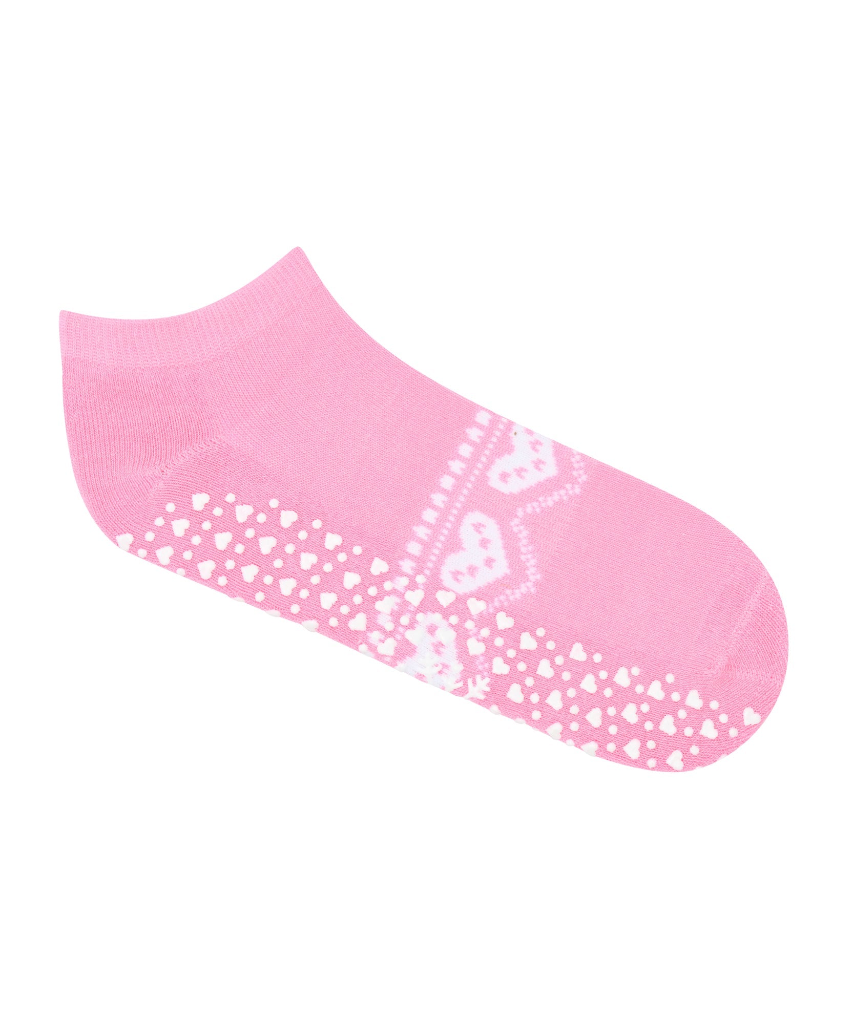 Low Rise Grip Socks - Alpine Heart Rose