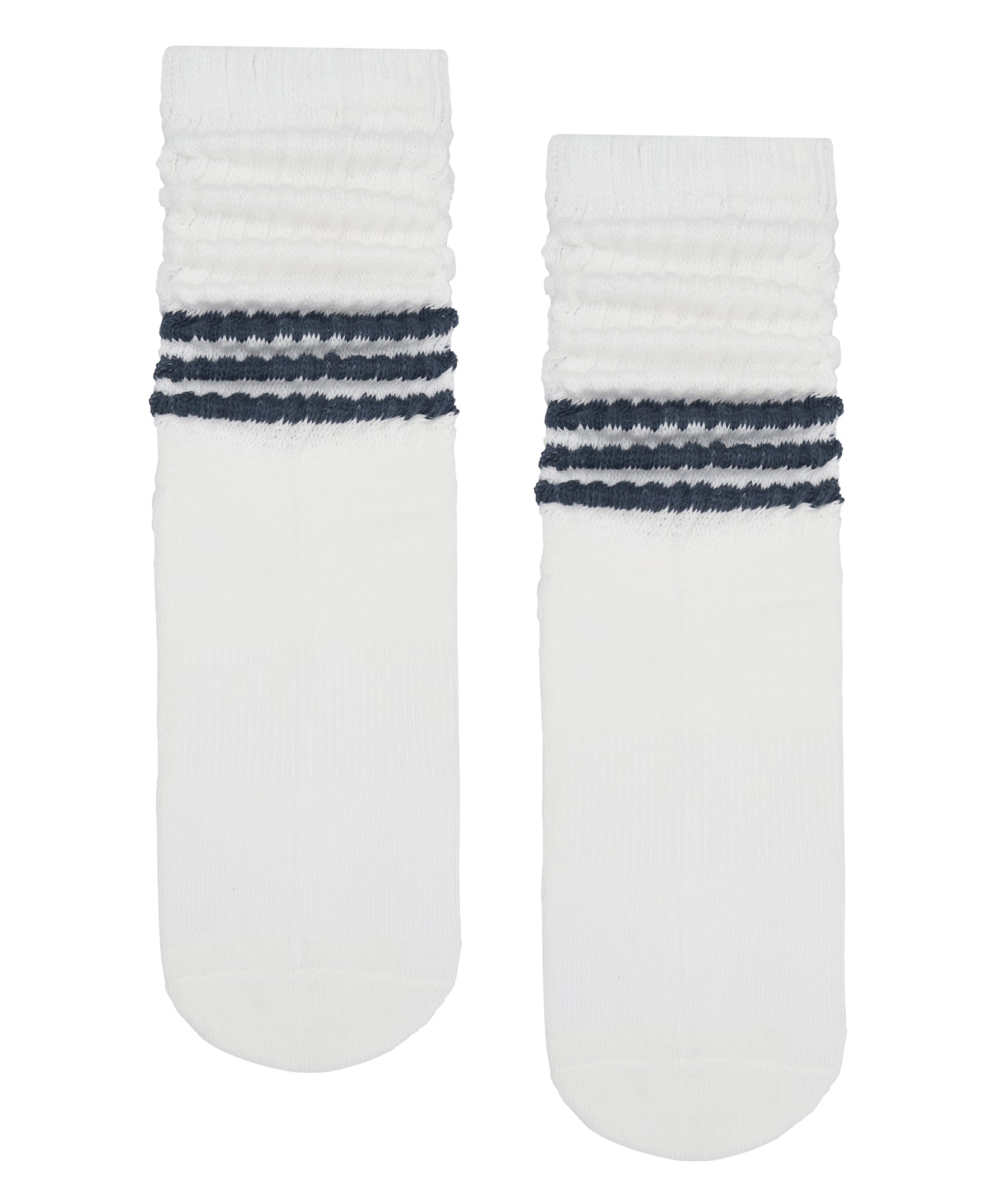 Scrunch Grip Socks - French Navy Stripe High